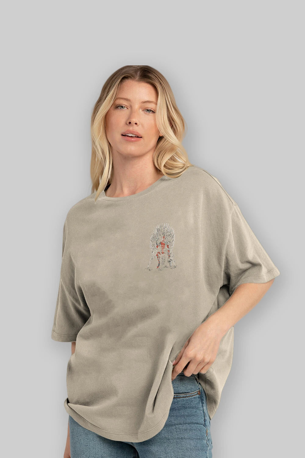 Deadpool (6) Ön Sol Baskılı Oversize t-shirt Erkek Kadın Unisex %100 Pamuk Bisiklet Yaka tişort