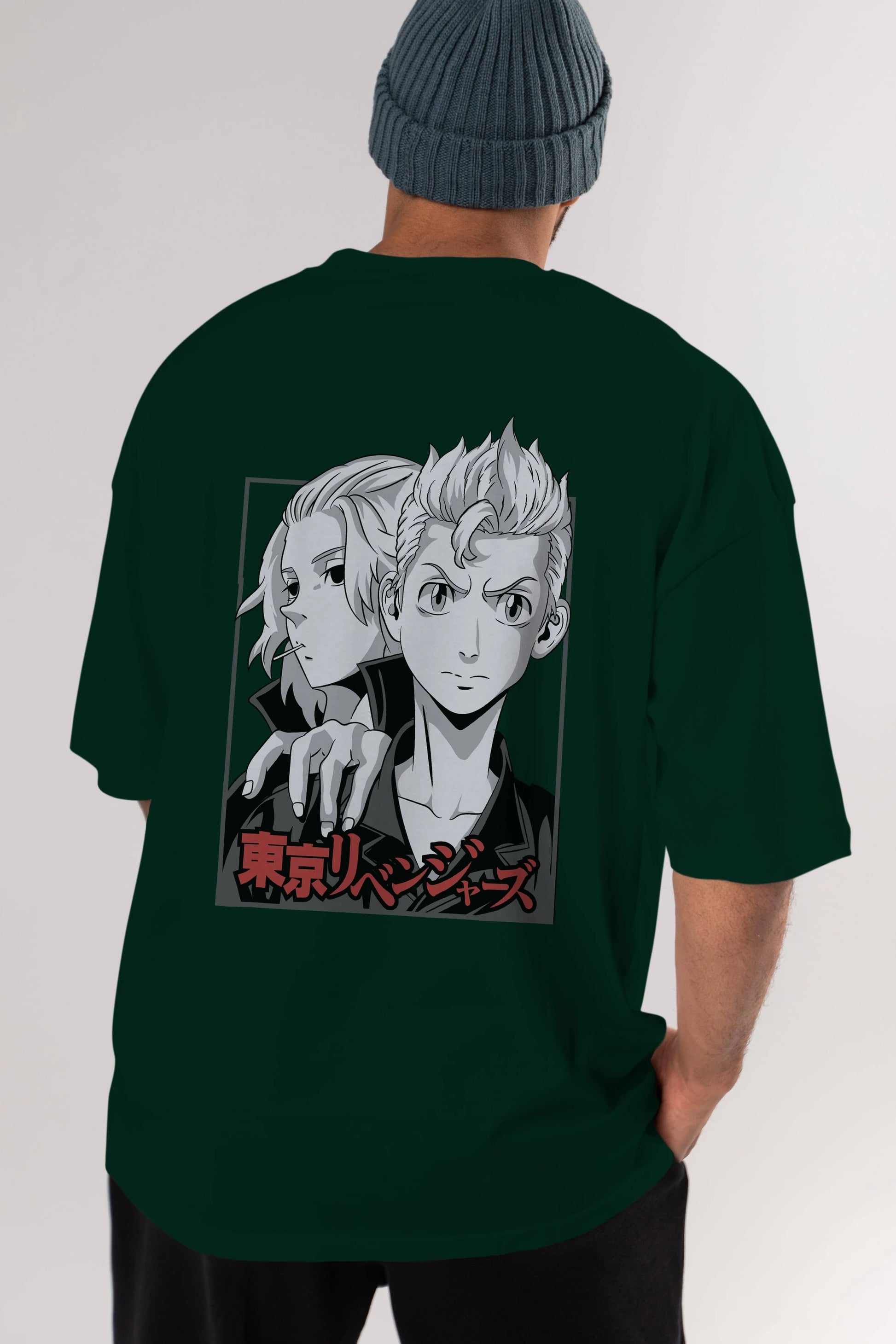 TOKYO REVENGERS Anime Arka Baskılı Oversize t-shirt Erkek Kadın Unisex
