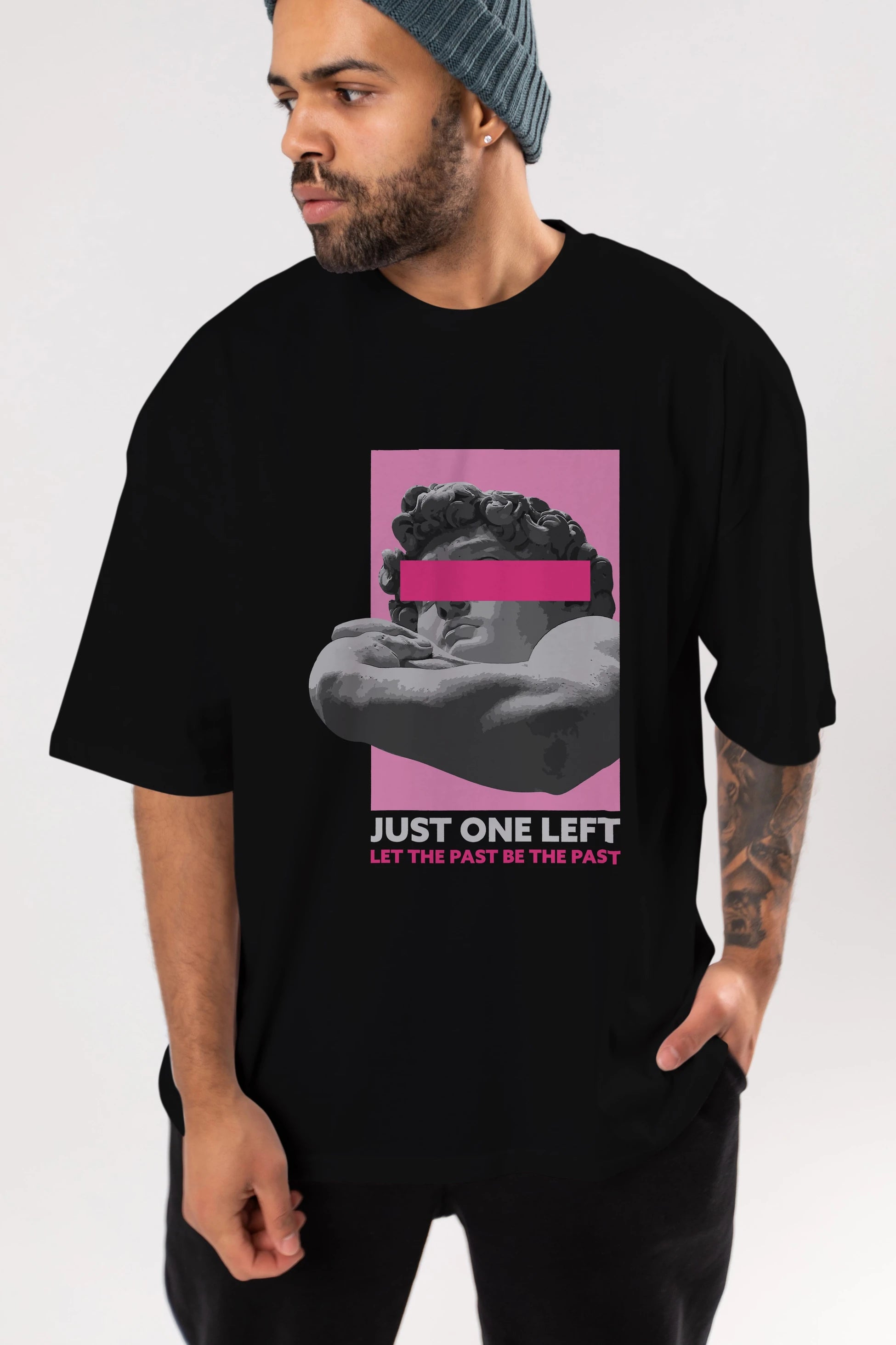 Just One Left Ön Baskılı Oversize t-shirt Erkek Kadın Unisex