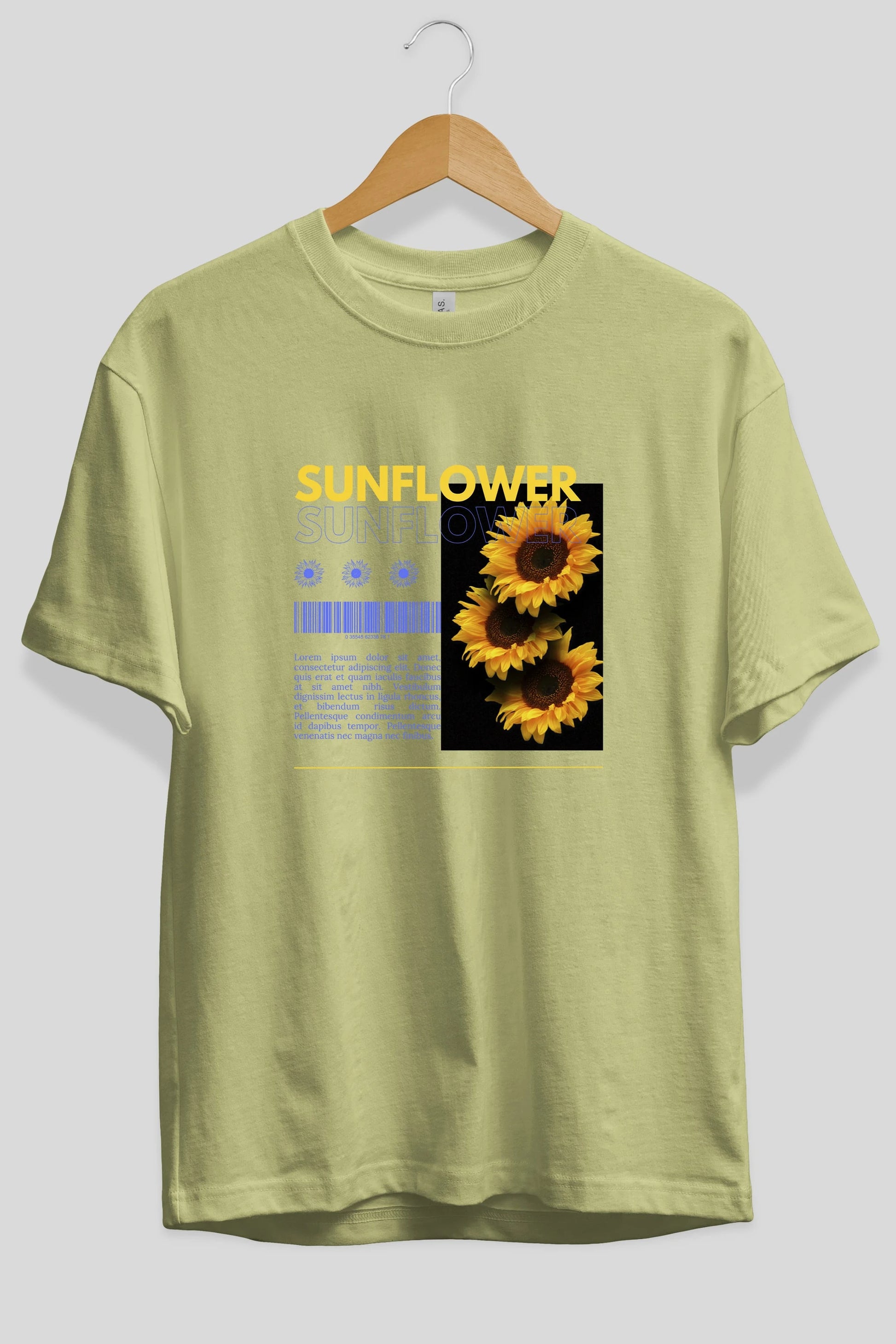 Sunflower Ön Baskılı Oversize t-shirt Erkek Kadın Unisex