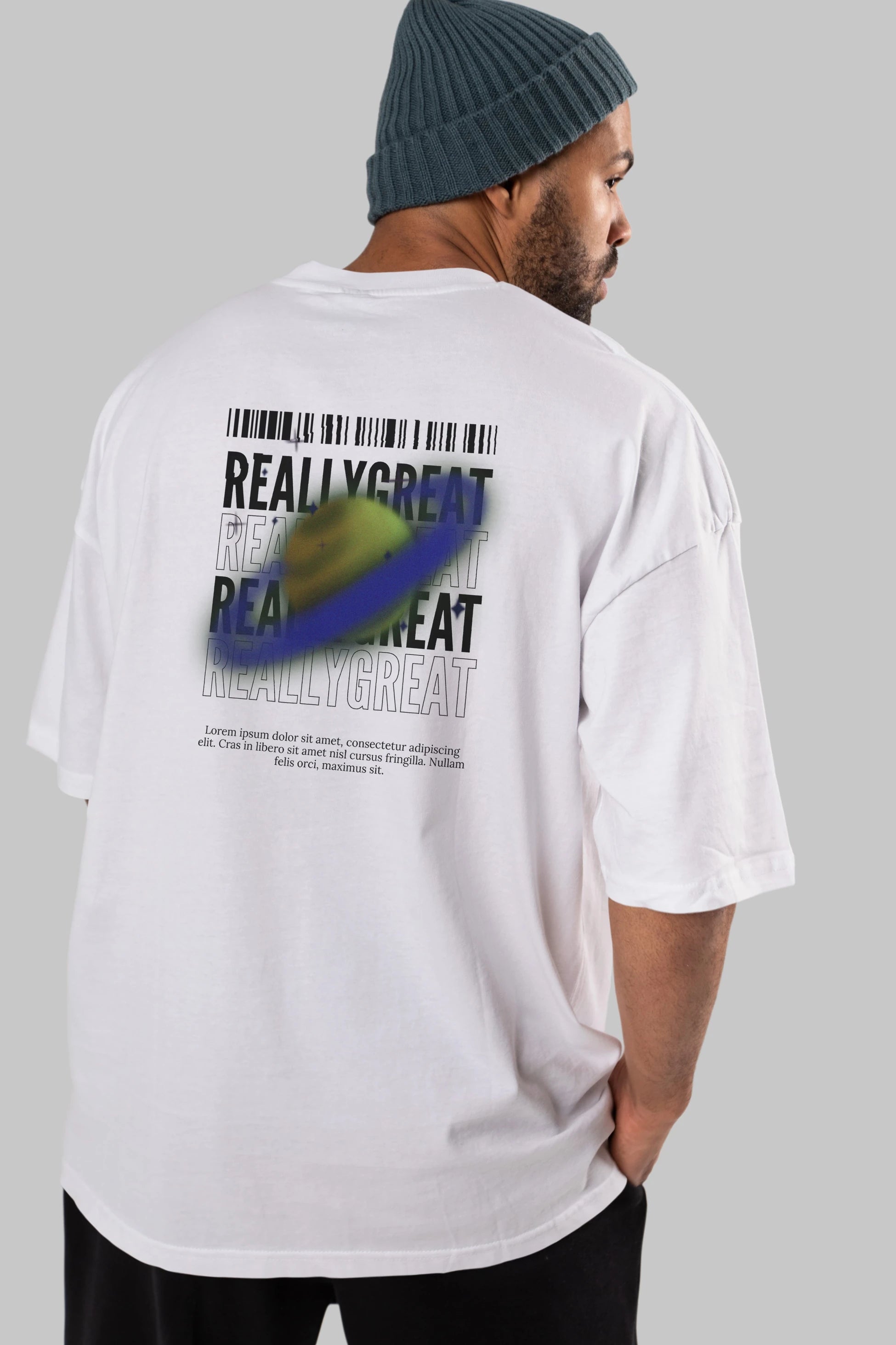Really Great 2 Yazılı Arka Baskılı Oversize t-shirt Erkek Kadın Unisex