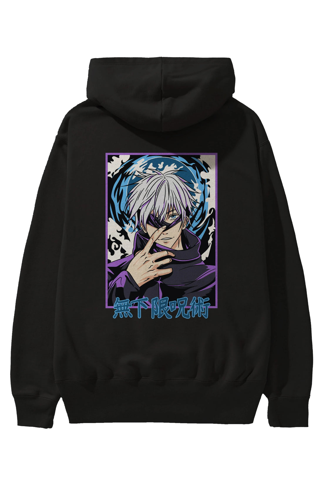SATORU GOJO 3 Anime Arka Baskılı Hoodie Oversize Kapüşonlu Sweatshirt Erkek Kadın Unisex
