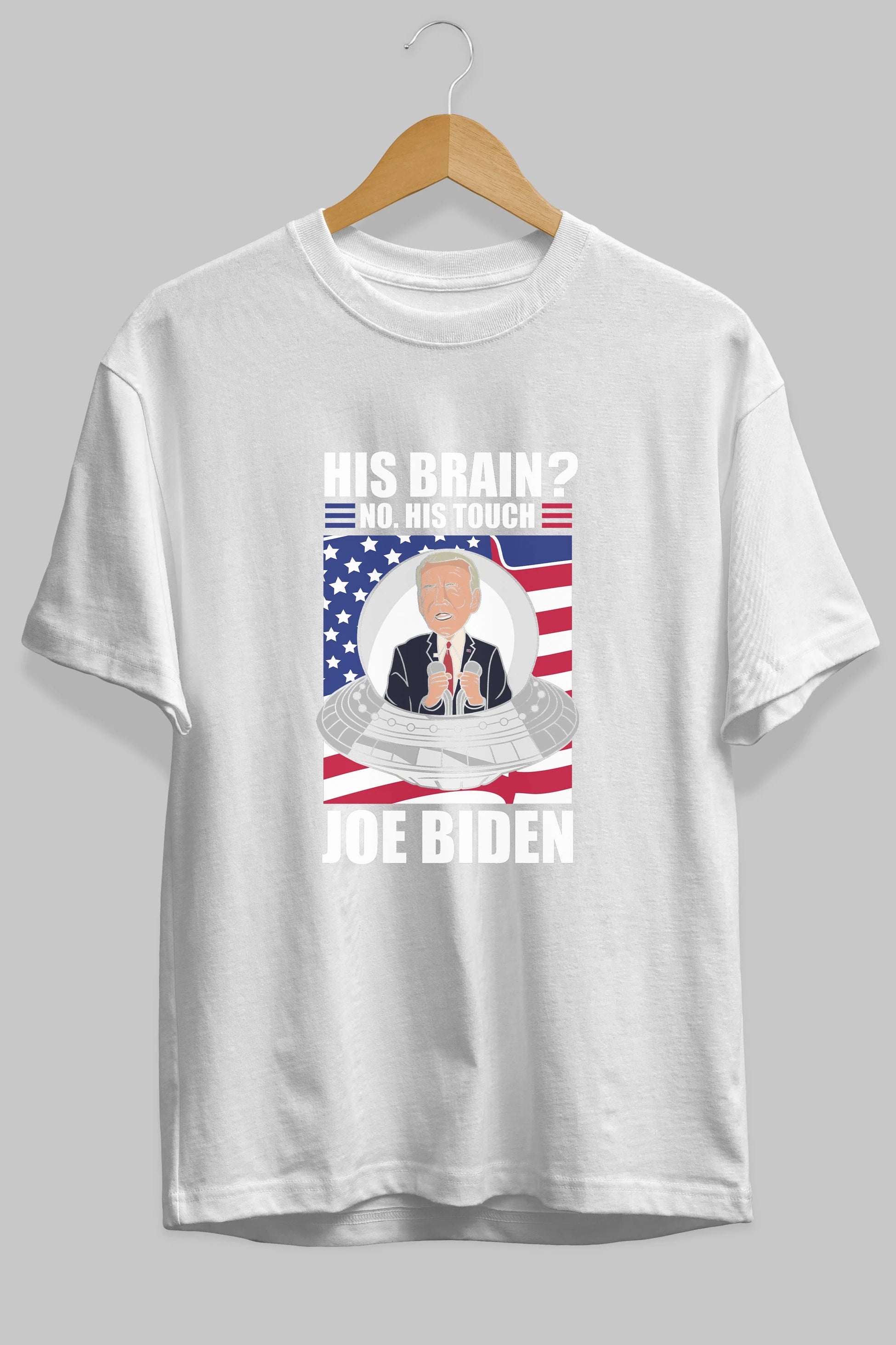Alien Biden Ön Baskılı Oversize t-shirt Erkek Kadın Unisex %100 Pamuk tişort