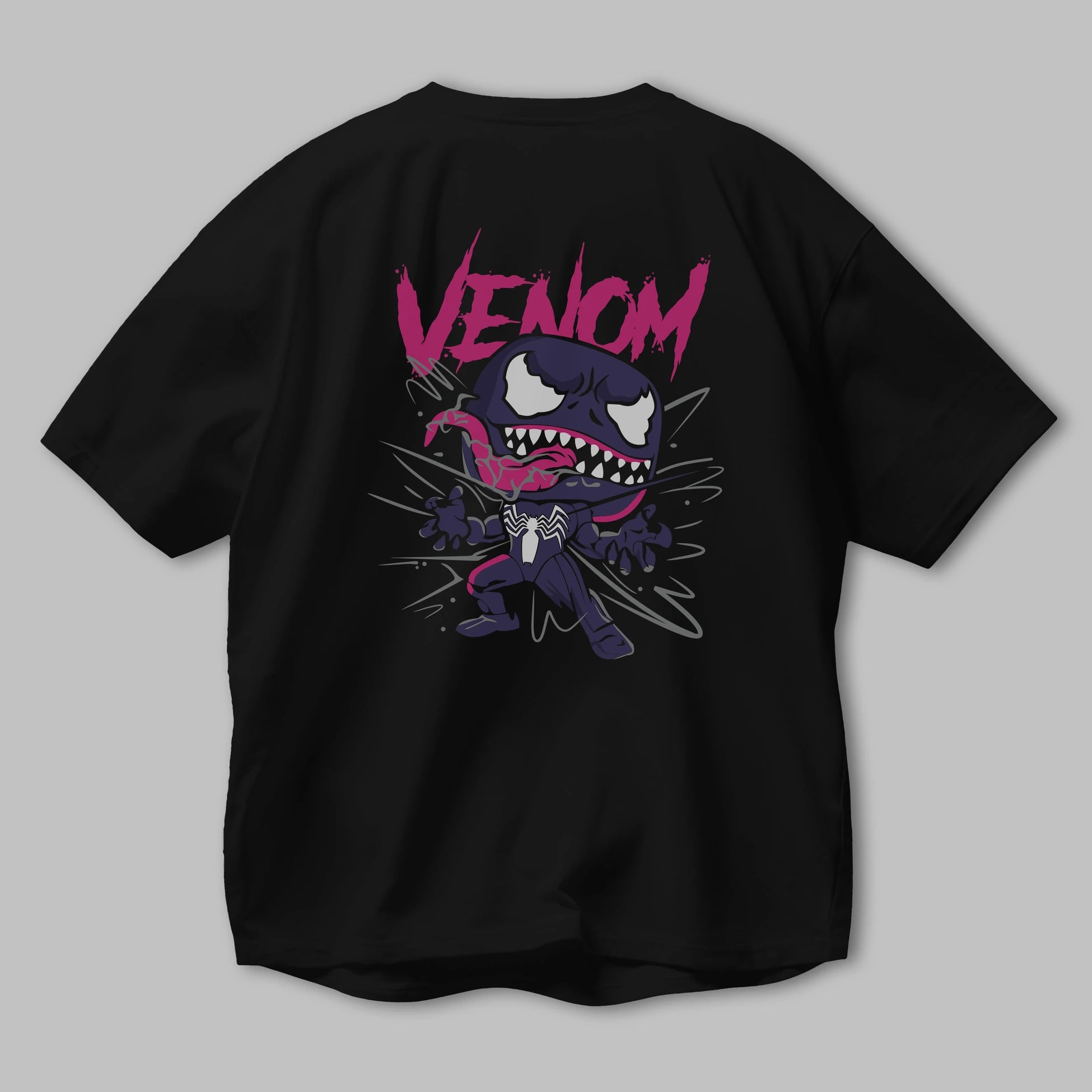 Venom (20) Arka Baskılı Oversize t-shirt Erkek Kadın Unisex %100 Pamuk Bisiklet Yaka tişort
