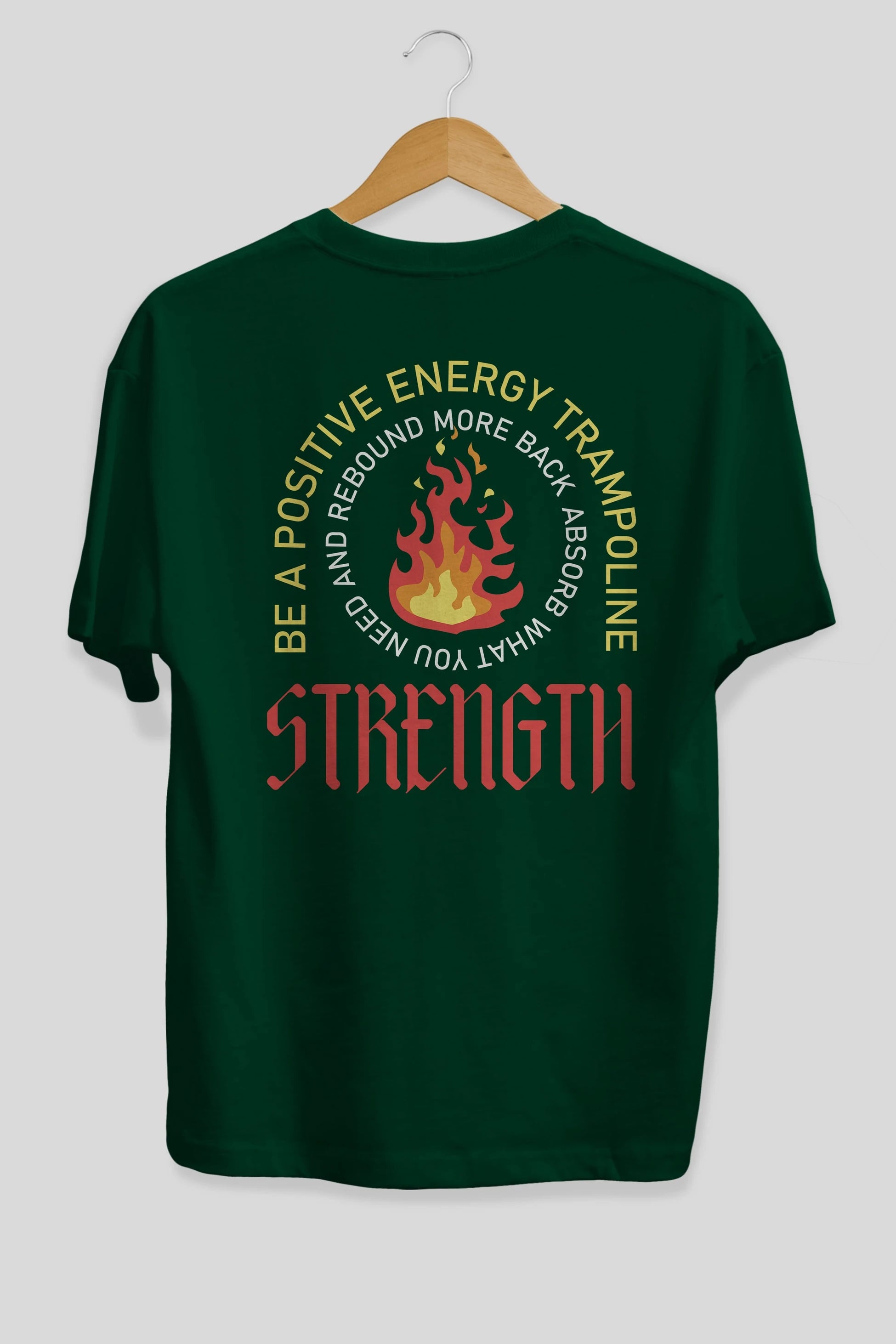Positive Energy Arka Baskılı Oversize t-shirt Erkek Kadın Unisex