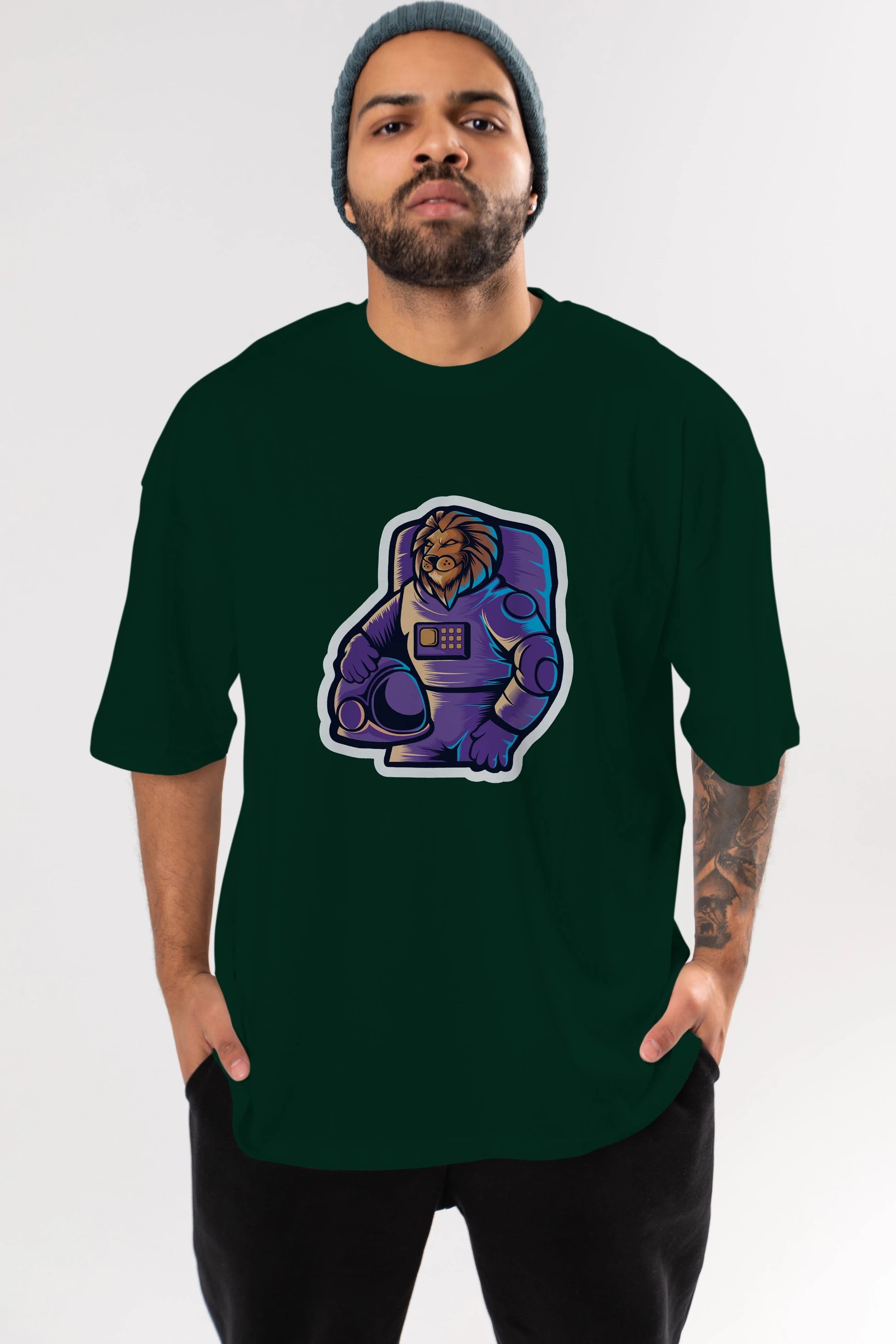 Astroking Sticker Ön Baskılı Oversize t-shirt Erkek Kadın Unisex