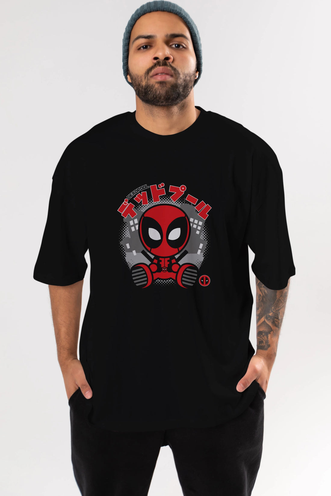 Deadpool (15) Ön Baskılı Oversize t-shirt Erkek Kadın Unisex %100 Pamuk Bisiklet Yaka tişort