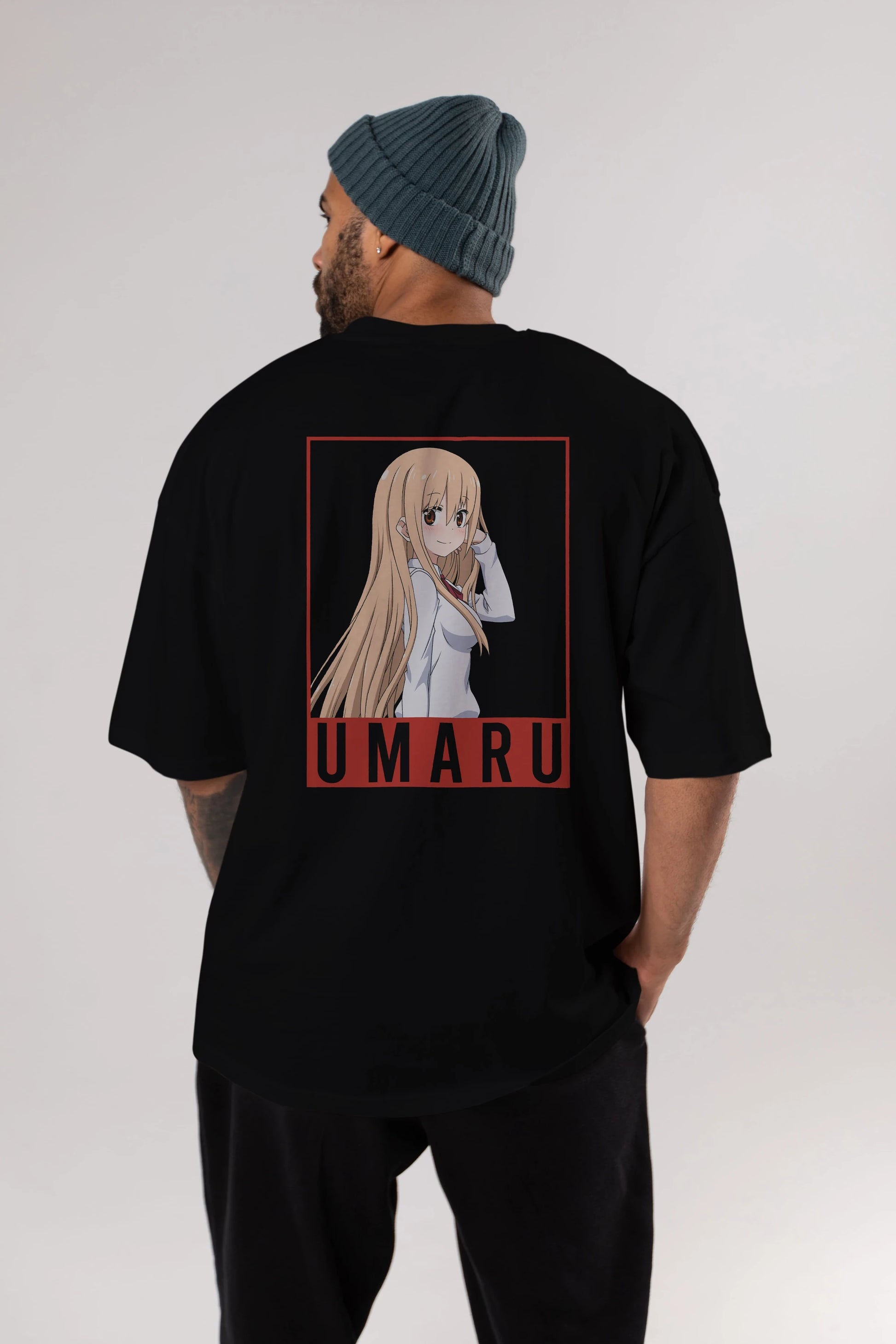 Umaru Doma 2 Anime Arka Baskılı Oversize t-shirt Erkek Kadın Unisex