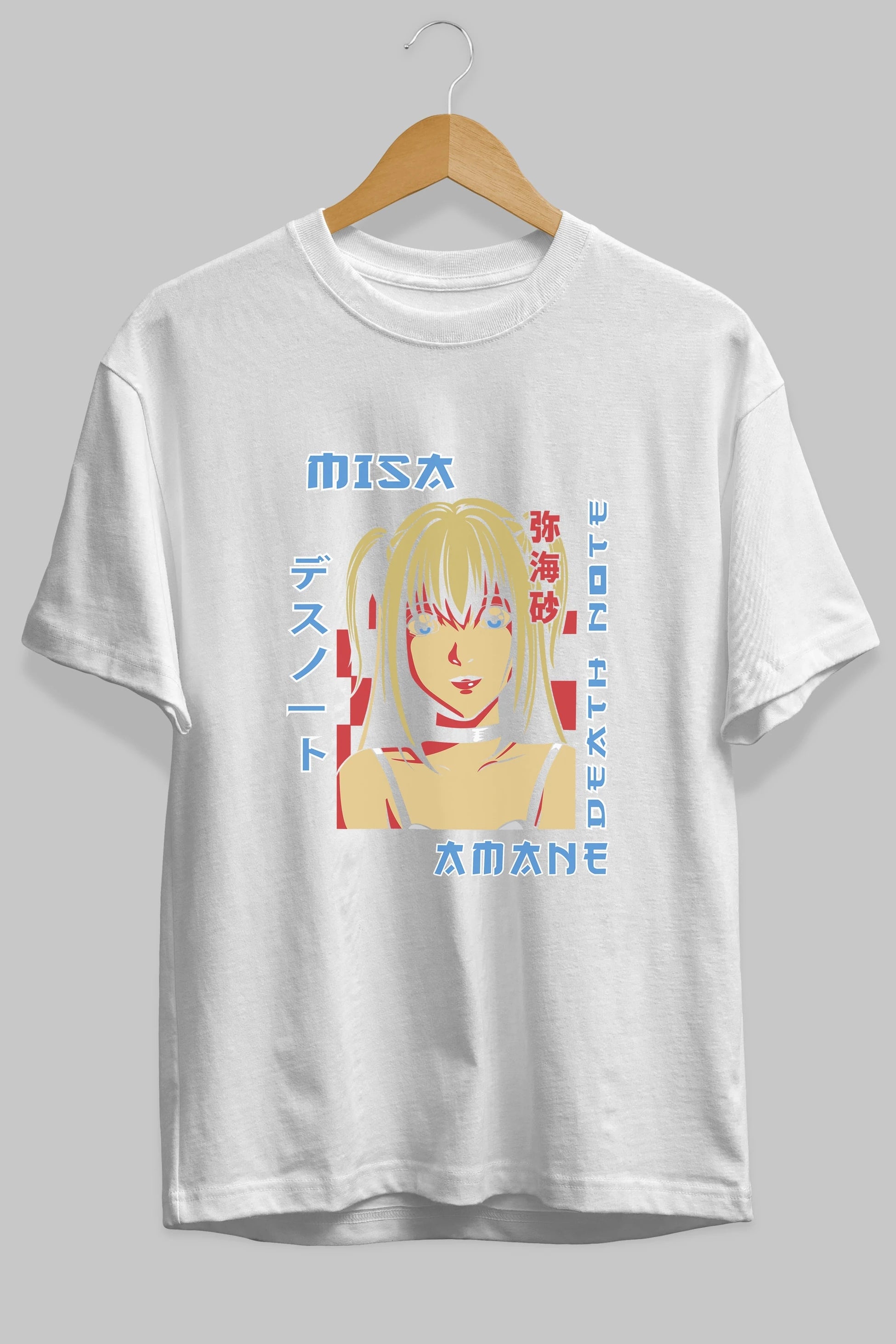 MISA-DEATH NOTE Anime Ön Baskılı Oversize t-shirt %100 pamuk Erkek Kadın Unisex