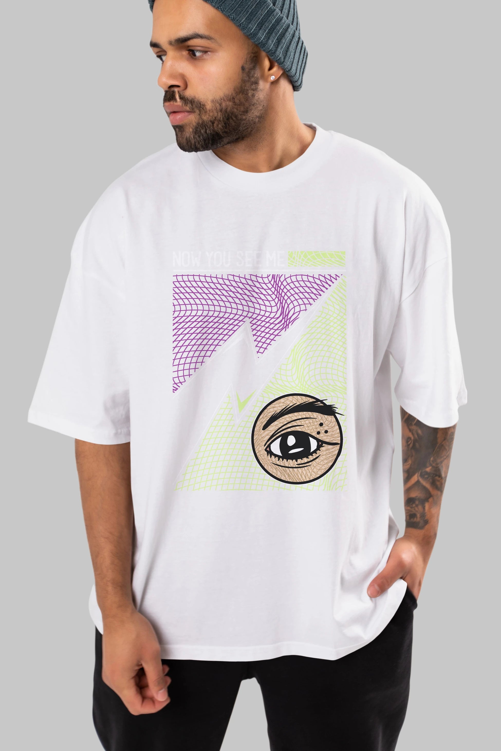 Now You See Me Ön Baskılı Oversize t-shirt Erkek Kadın Unisex