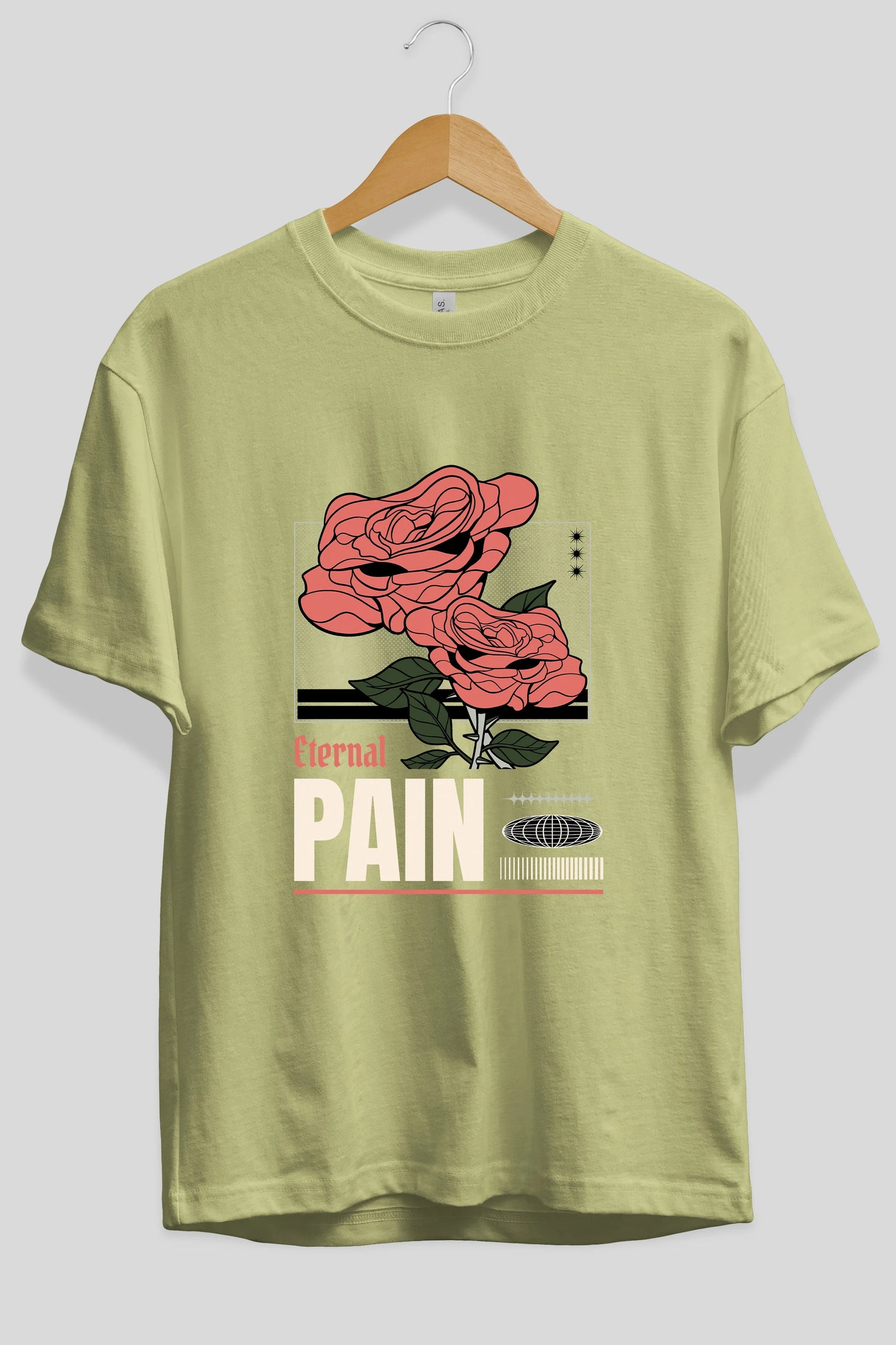 Eternal Pain Ön Baskılı Oversize t-shirt Erkek Kadın Unisex