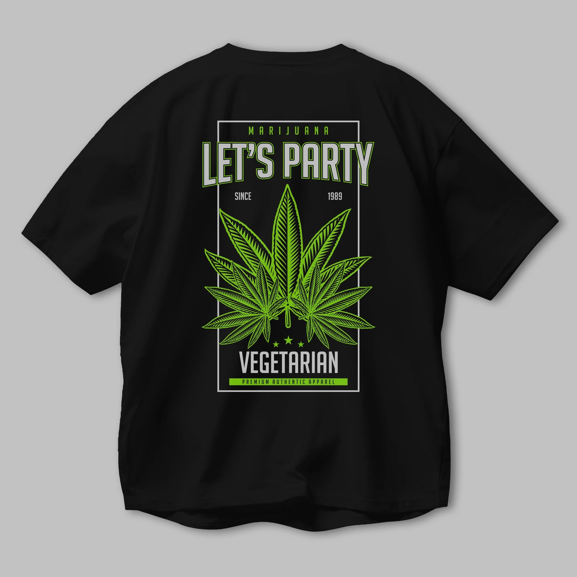 Lets Party Arka Baskılı Oversize t-shirt Erkek Kadın Unisex