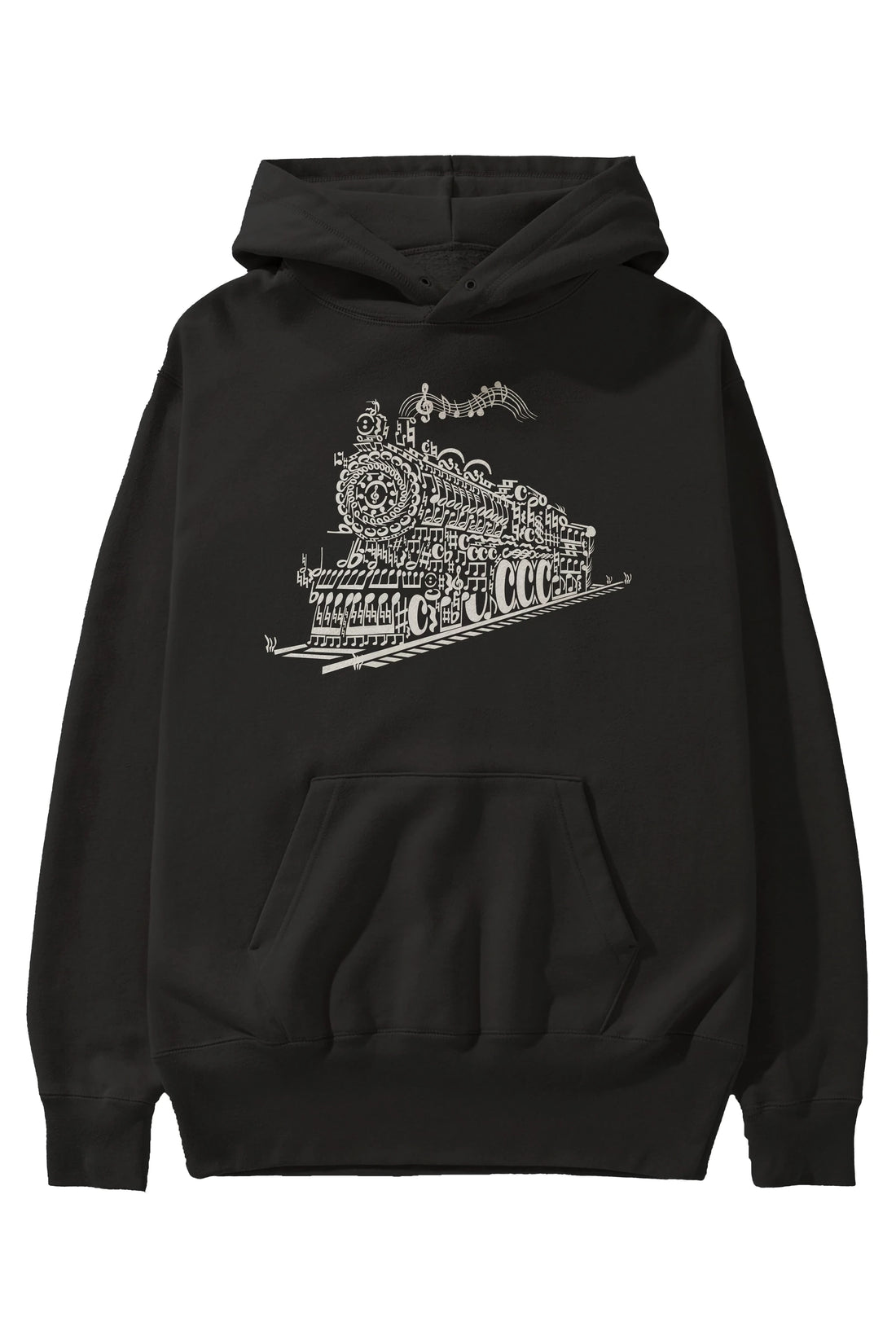 Train Song Ön Baskılı Hoodie Oversize Kapüşonlu Sweatshirt Erkek Kadın Unisex