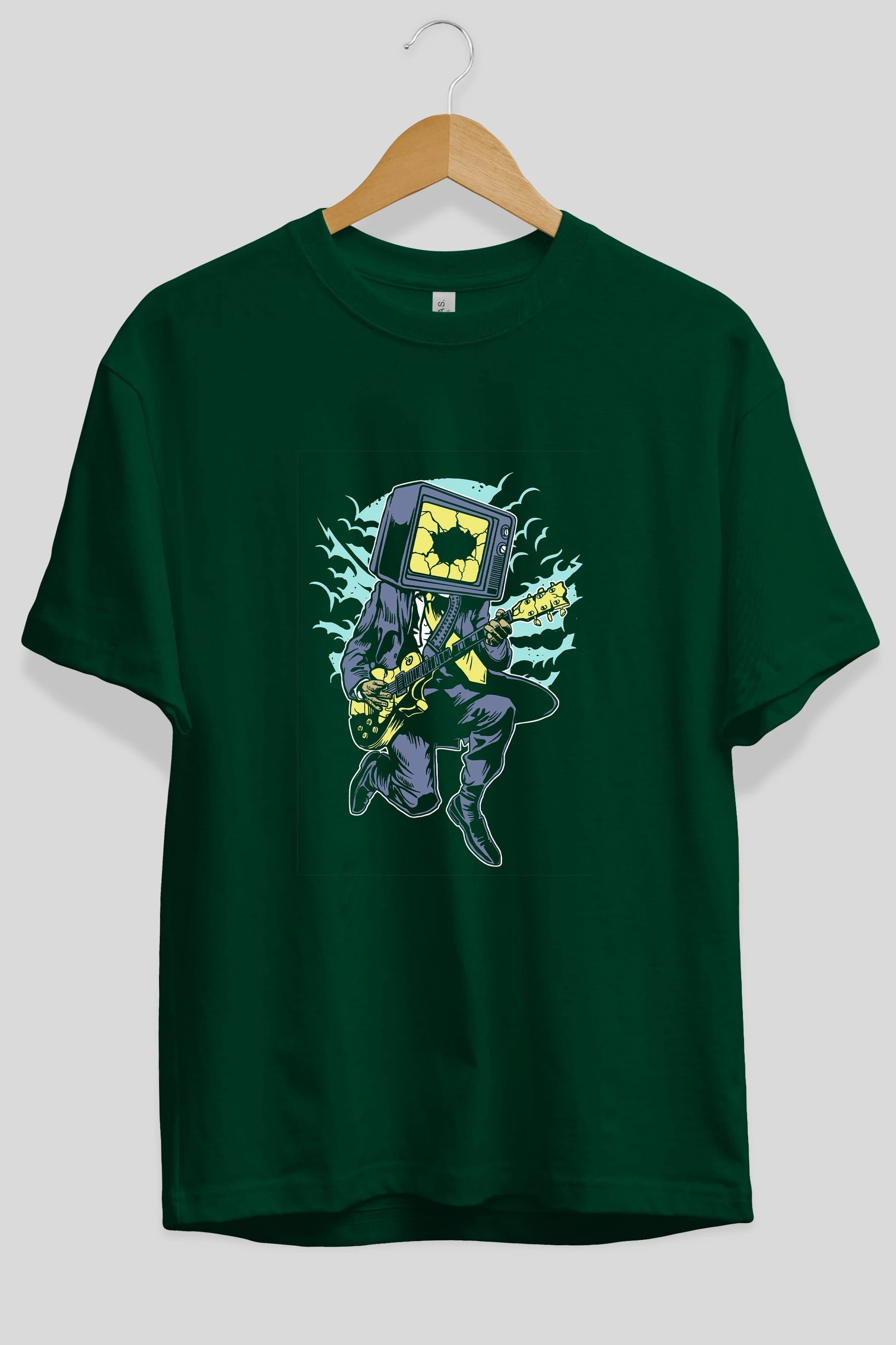 Death Rock Ön Baskılı Oversize t-shirt Erkek Kadın Unisex %100 Pamuk tişort