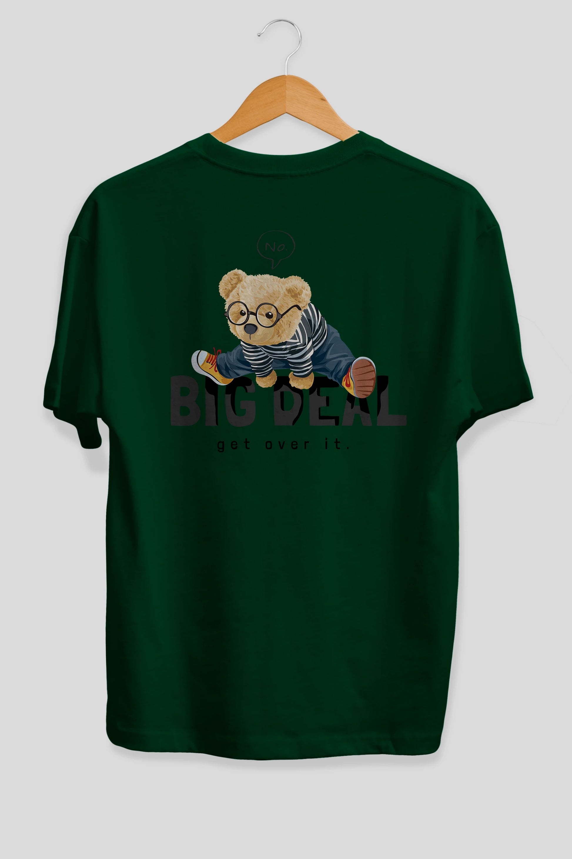 Teddy Bear Big Deal Arka Baskılı Oversize t-shirt Erkek Kadın Unisex %100 Pamuk