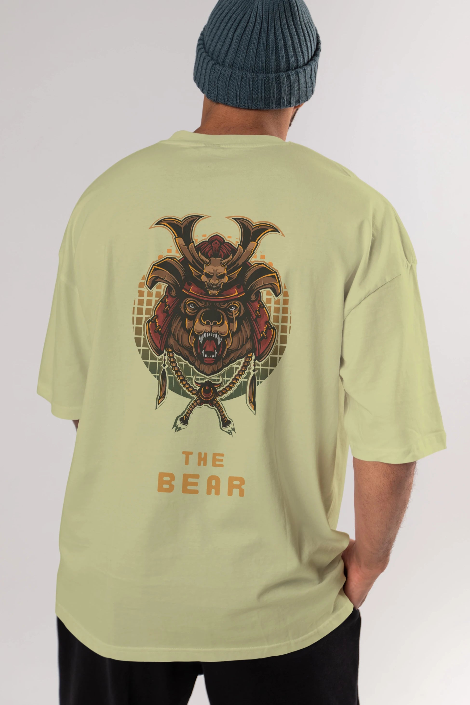 The Bear 2 Arka Baskılı Oversize t-shirt Erkek Kadın Unisex