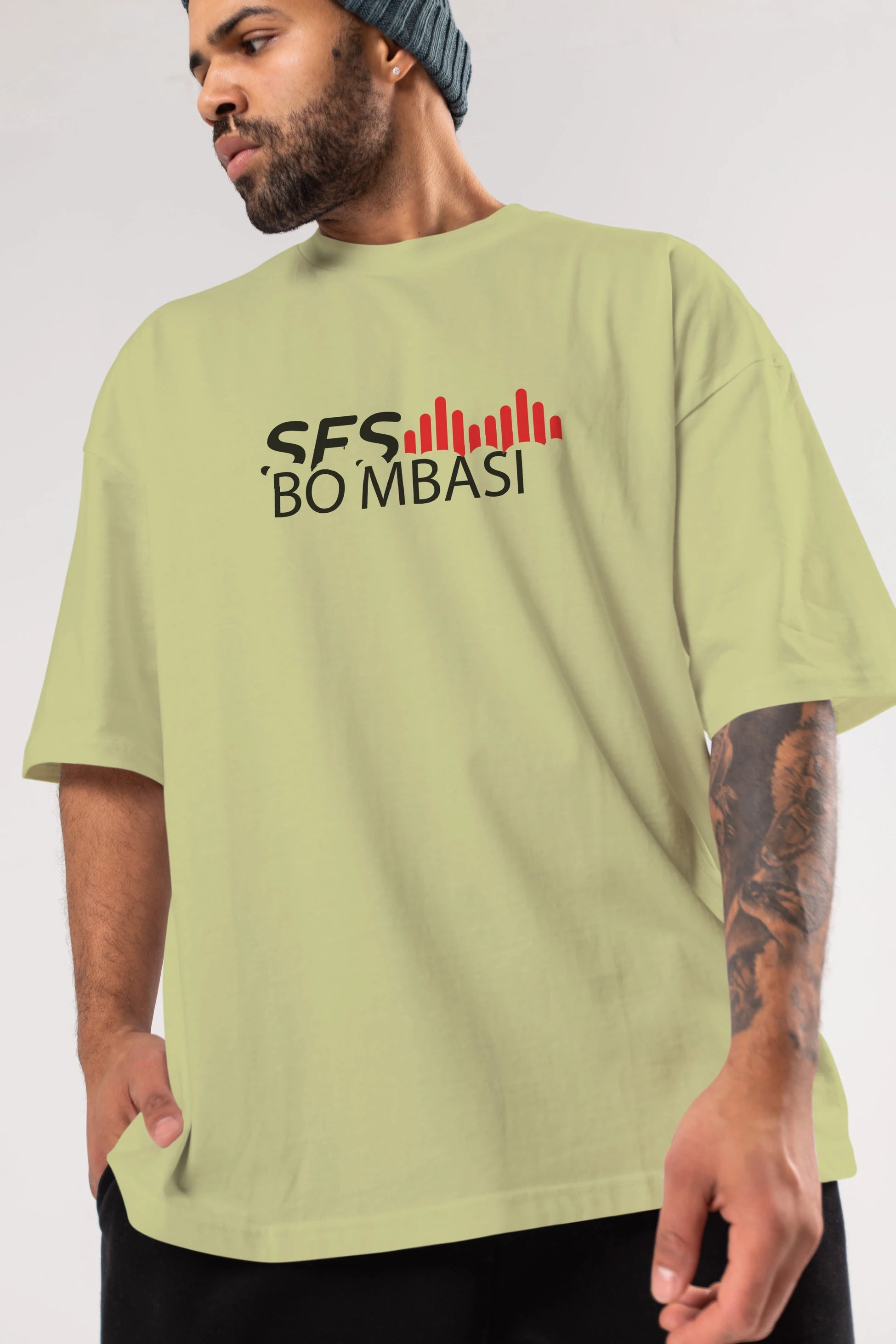 Ses Bombası Ön Baskılı Oversize t-shirt %100 pamuk Erkek Kadın Unisex