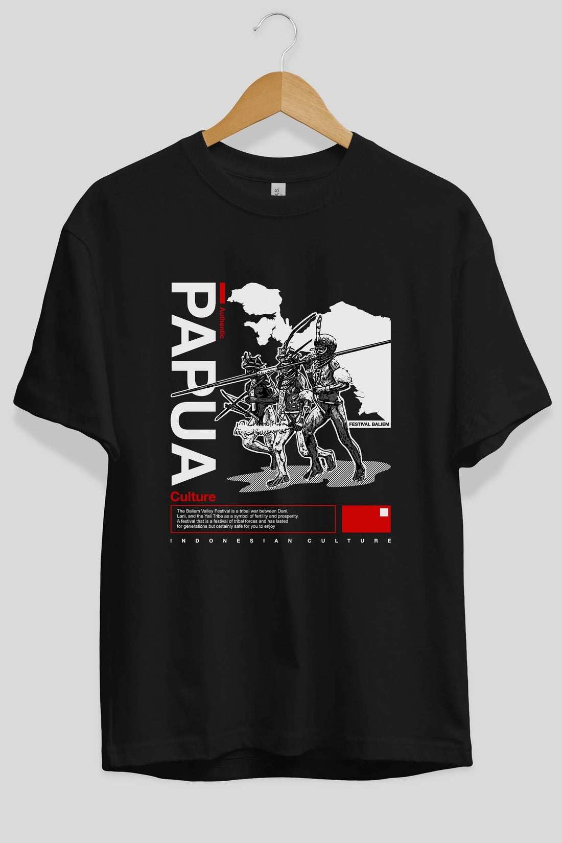 Papua Culture Ön Baskılı Oversize t-shirt Erkek Kadın Unisex