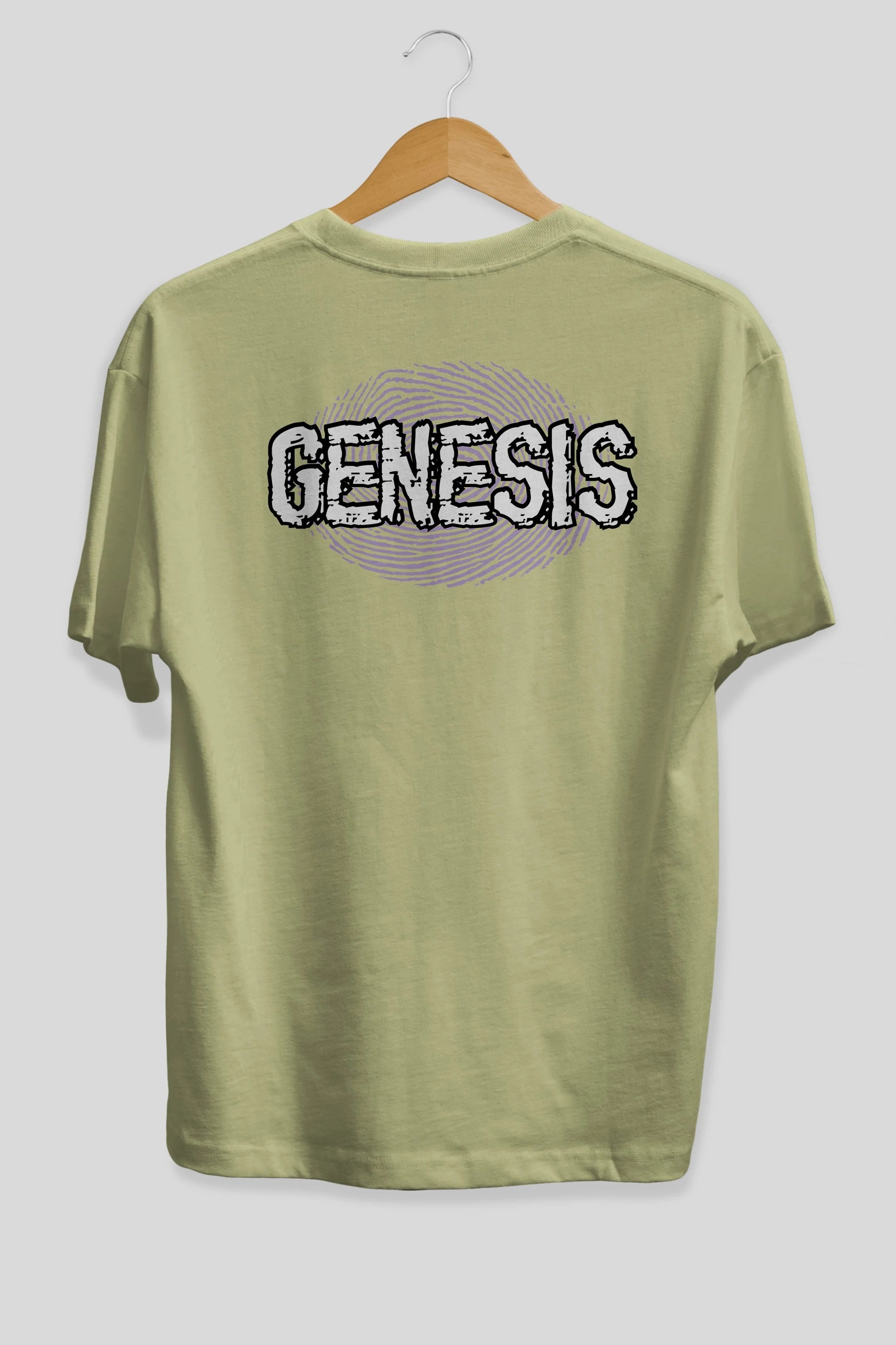 Genesis Arka Baskılı Oversize t-shirt Erkek Kadın Unisex