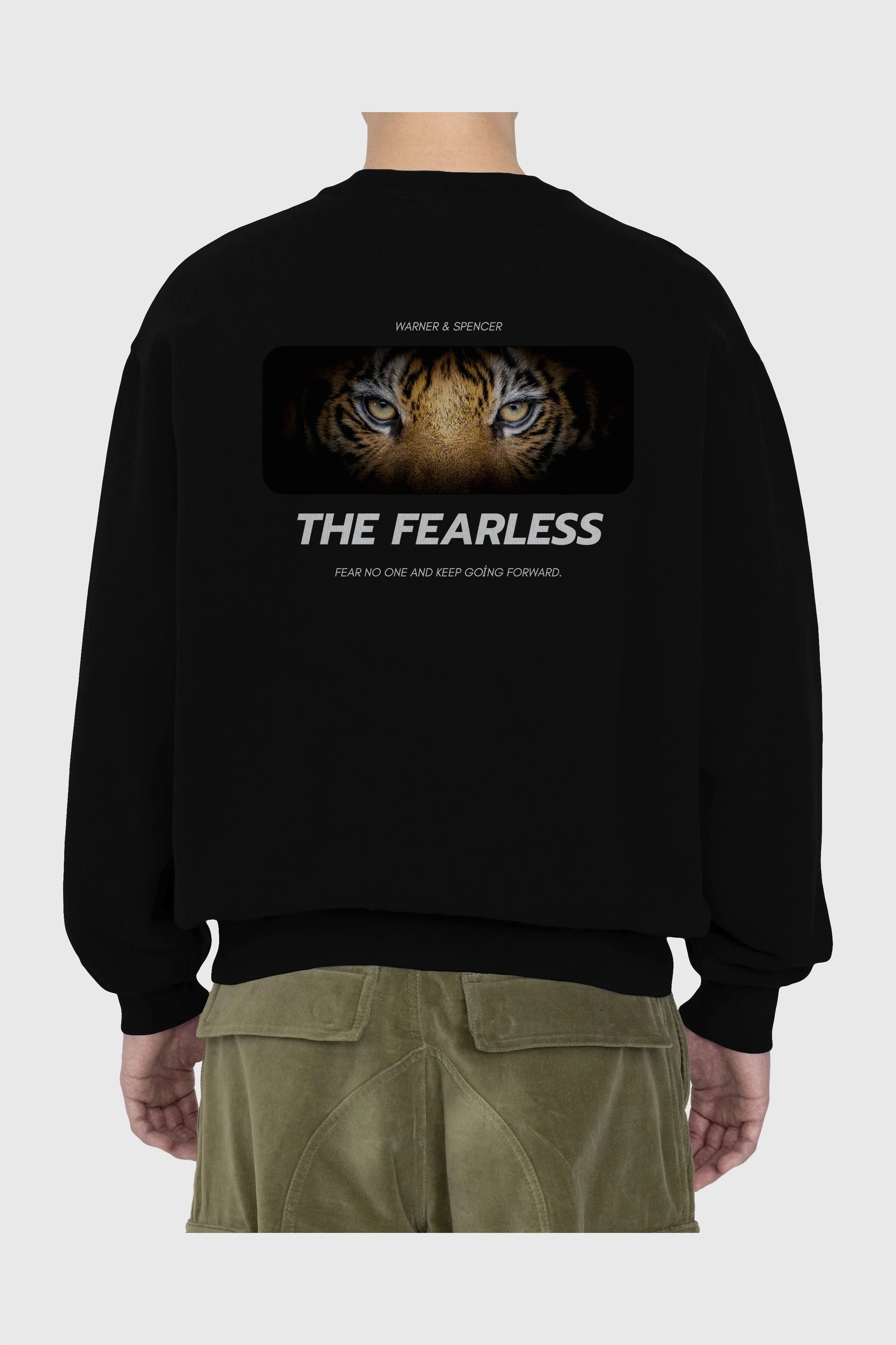The Fearless Yazılı Arka Baskılı Oversize Sweatshirt Erkek Kadın Unisex