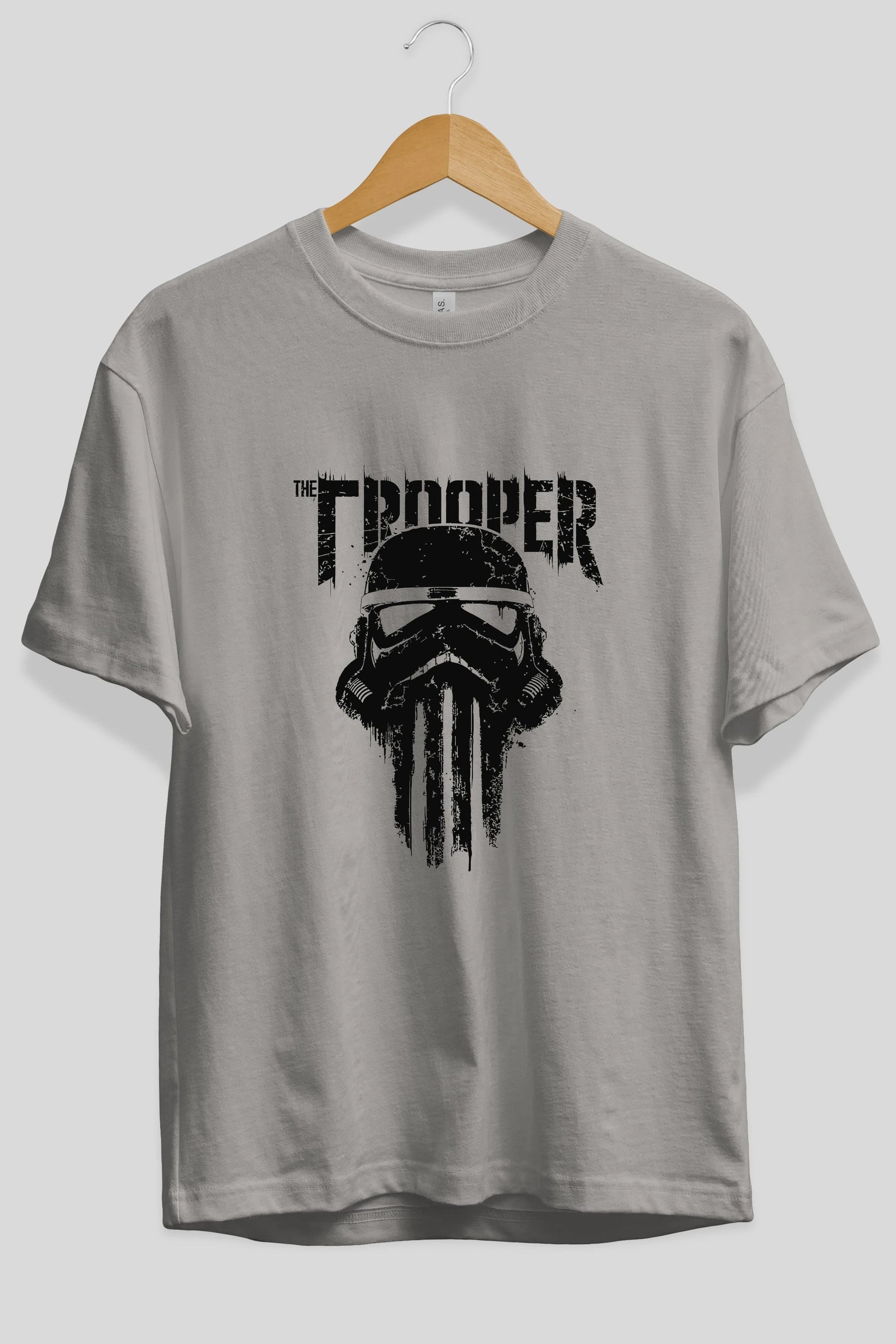 The Trooper Ön Baskılı Oversize t-shirt Erkek Kadın Unisex %100 Pamuk Bisiklet Yaka tişort