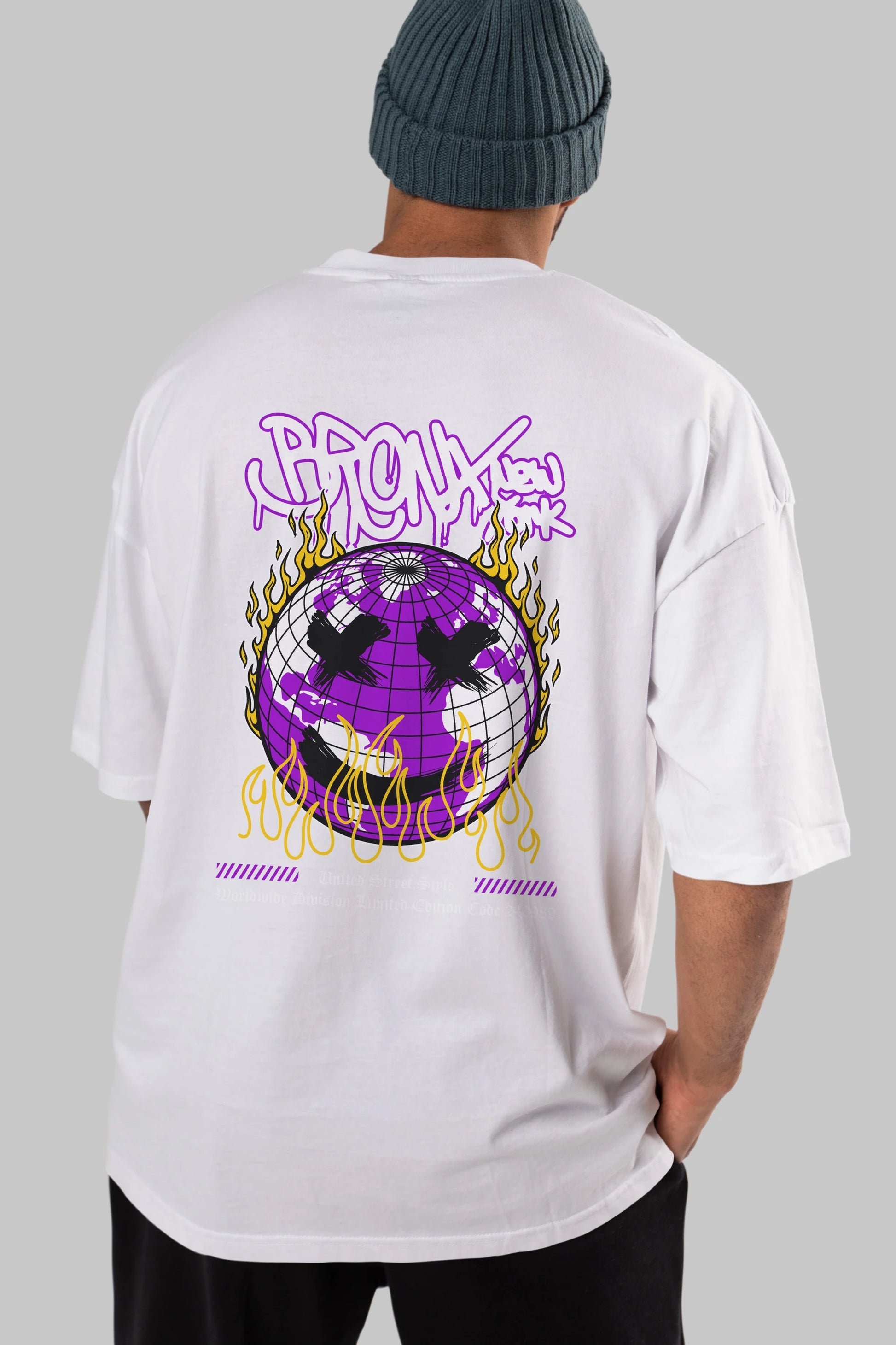 Bronx New York Arka Baskılı Oversize t-shirt Erkek Kadın Unisex