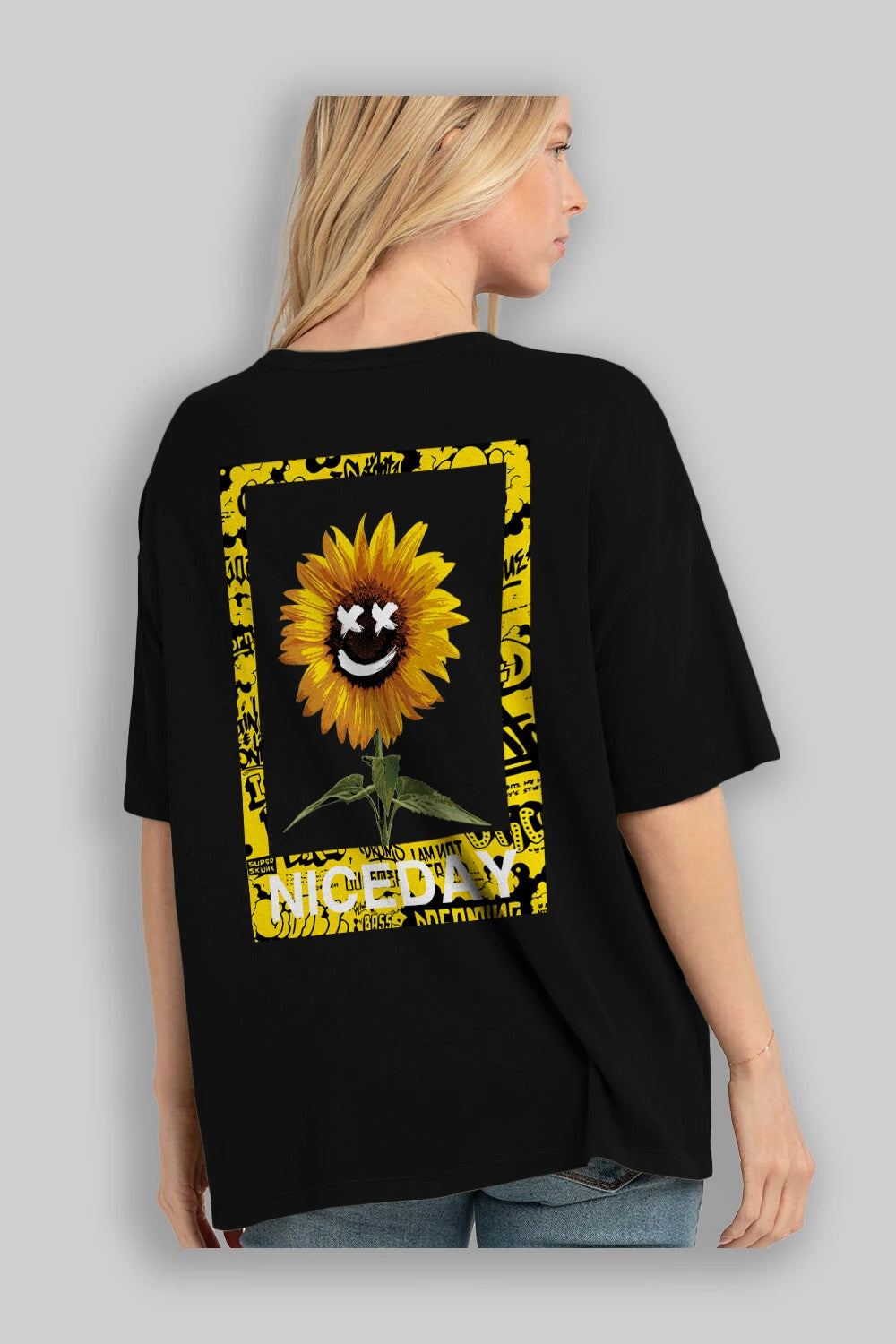 Niceday Streewear Arka Baskılı Oversize t-shirt Erkek Kadın Unisex
