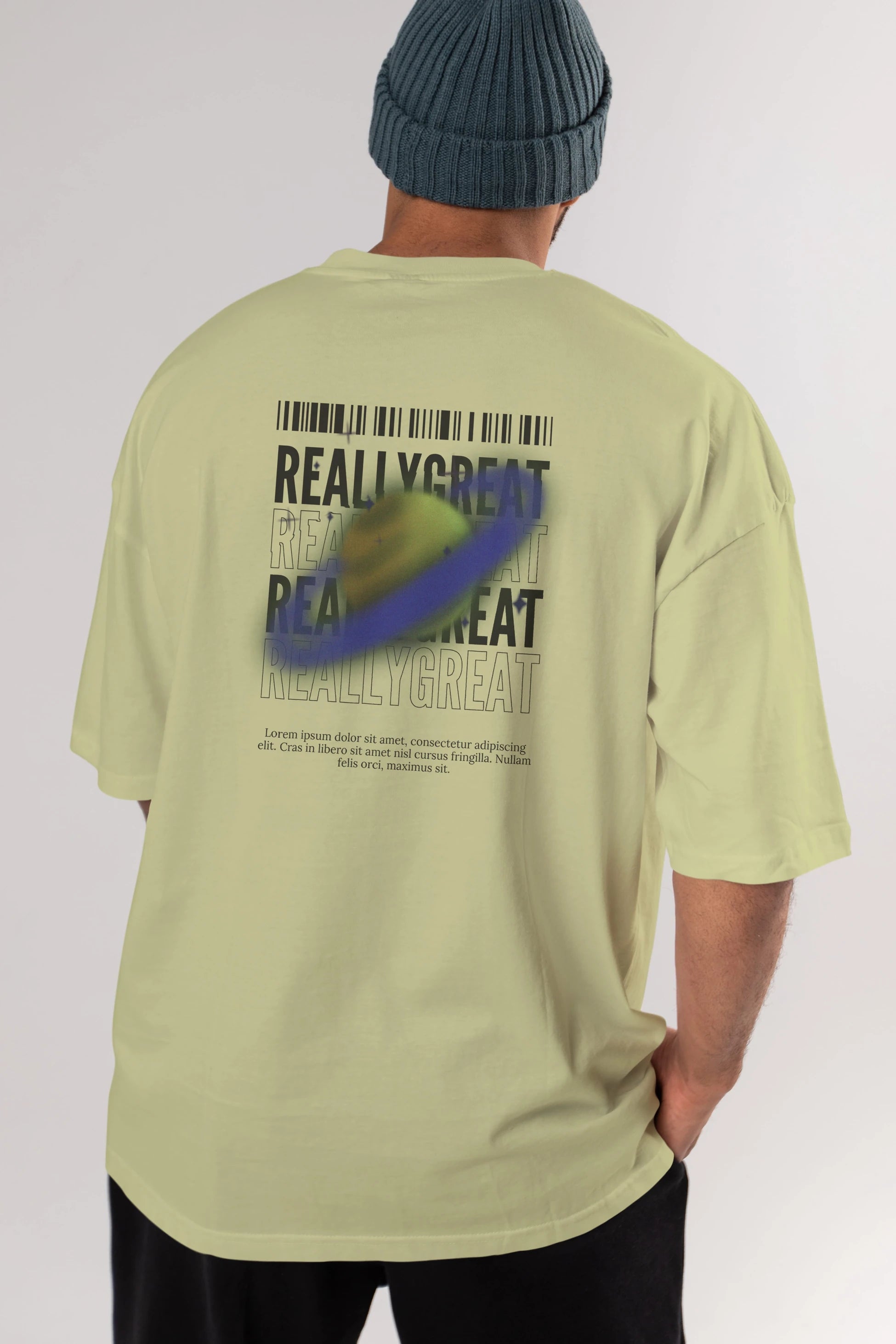 Really Great 2 Yazılı Arka Baskılı Oversize t-shirt Erkek Kadın Unisex