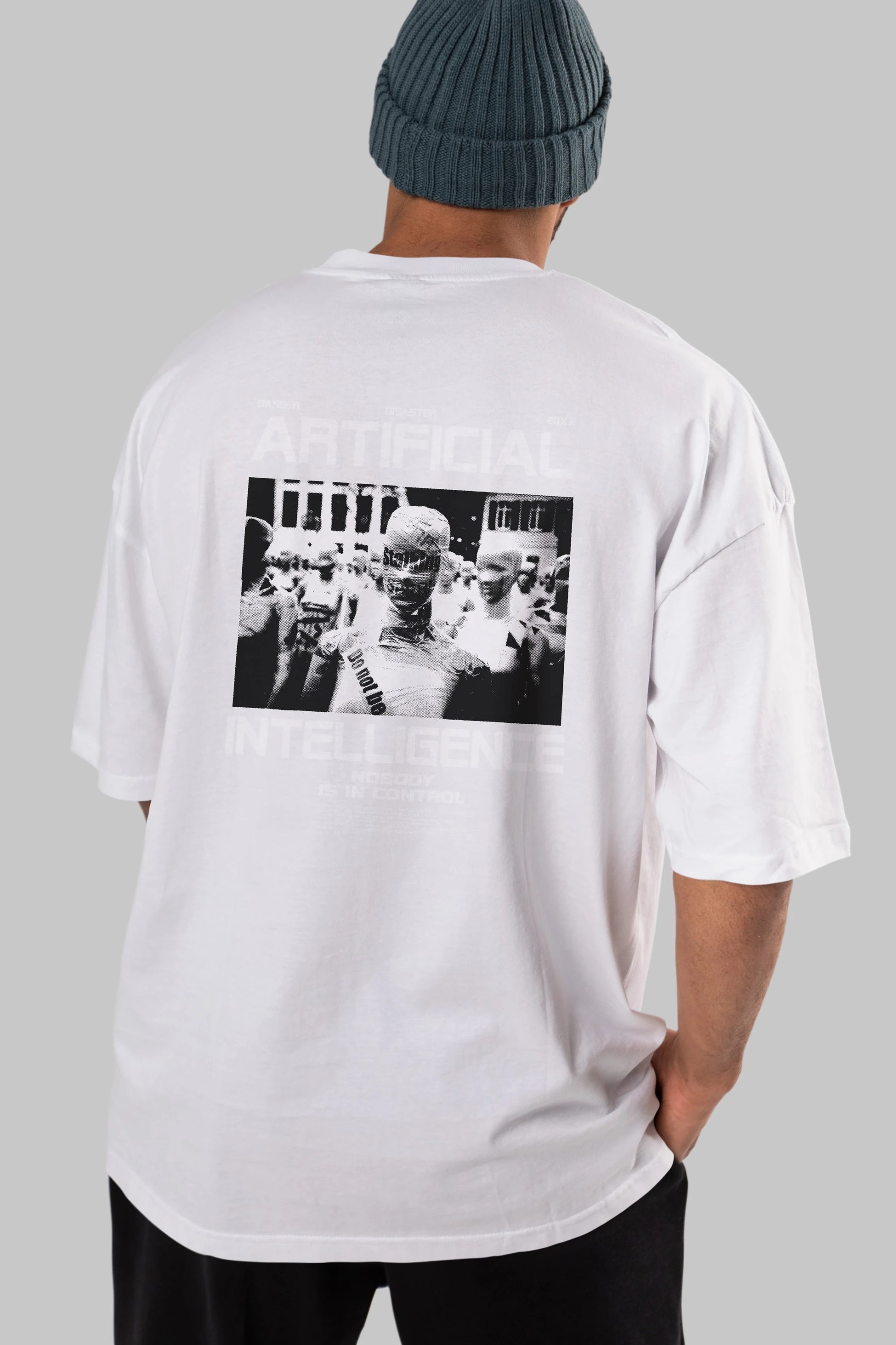 Artificial Intelligence Arka Baskılı Oversize t-shirt Erkek Kadın Unisex