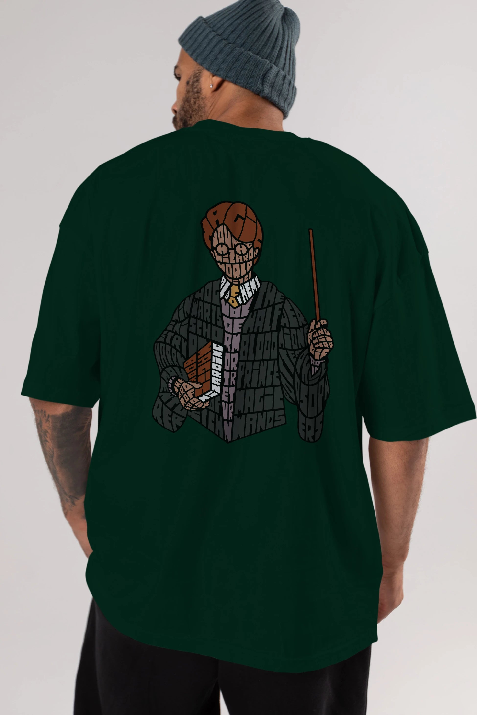 Harry Arka Baskılı Oversize t-shirt %100 pamuk Erkek Kadın Unisex