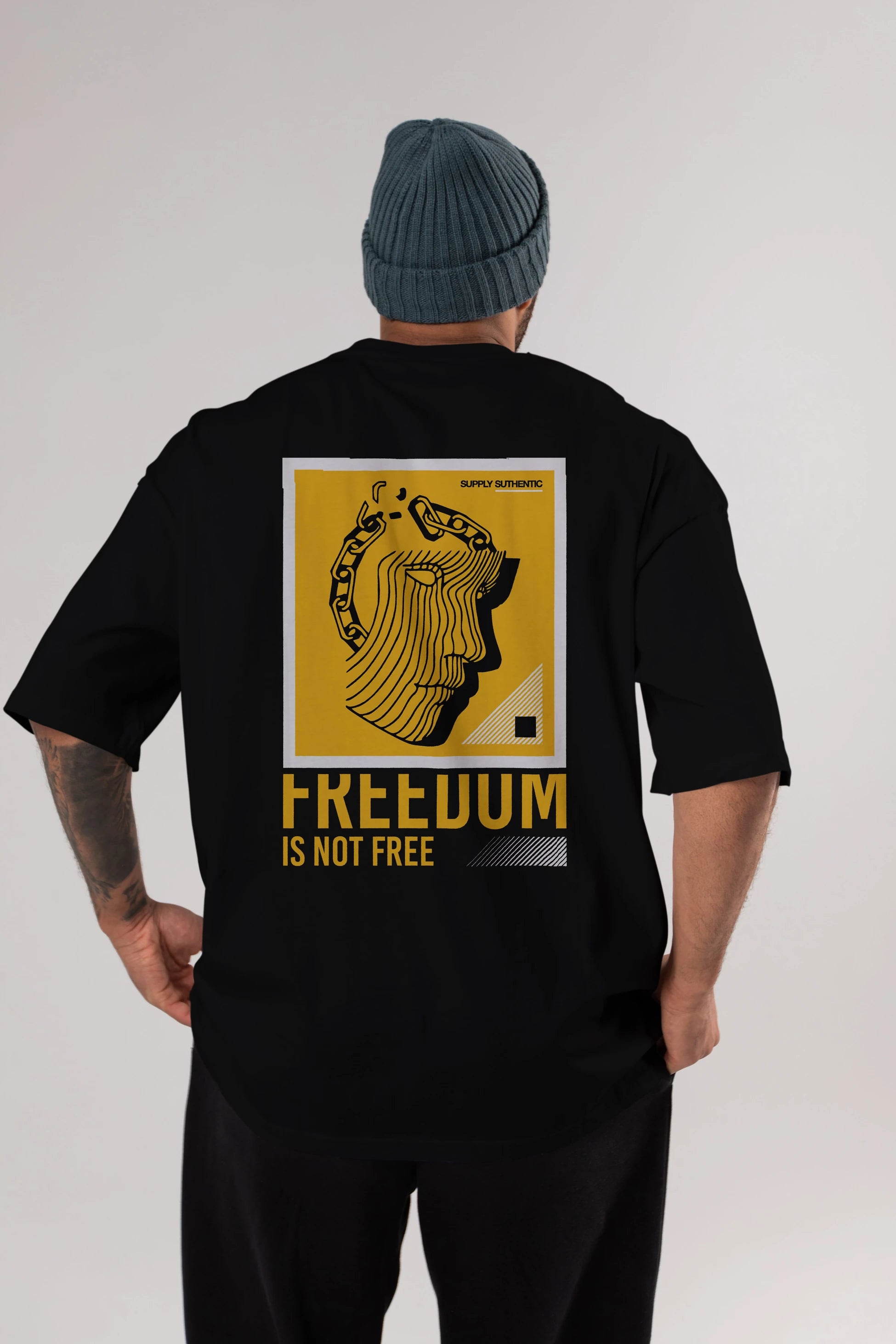 Freedom is Not Free Arka Baskılı Oversize t-shirt Erkek Kadın Unisex