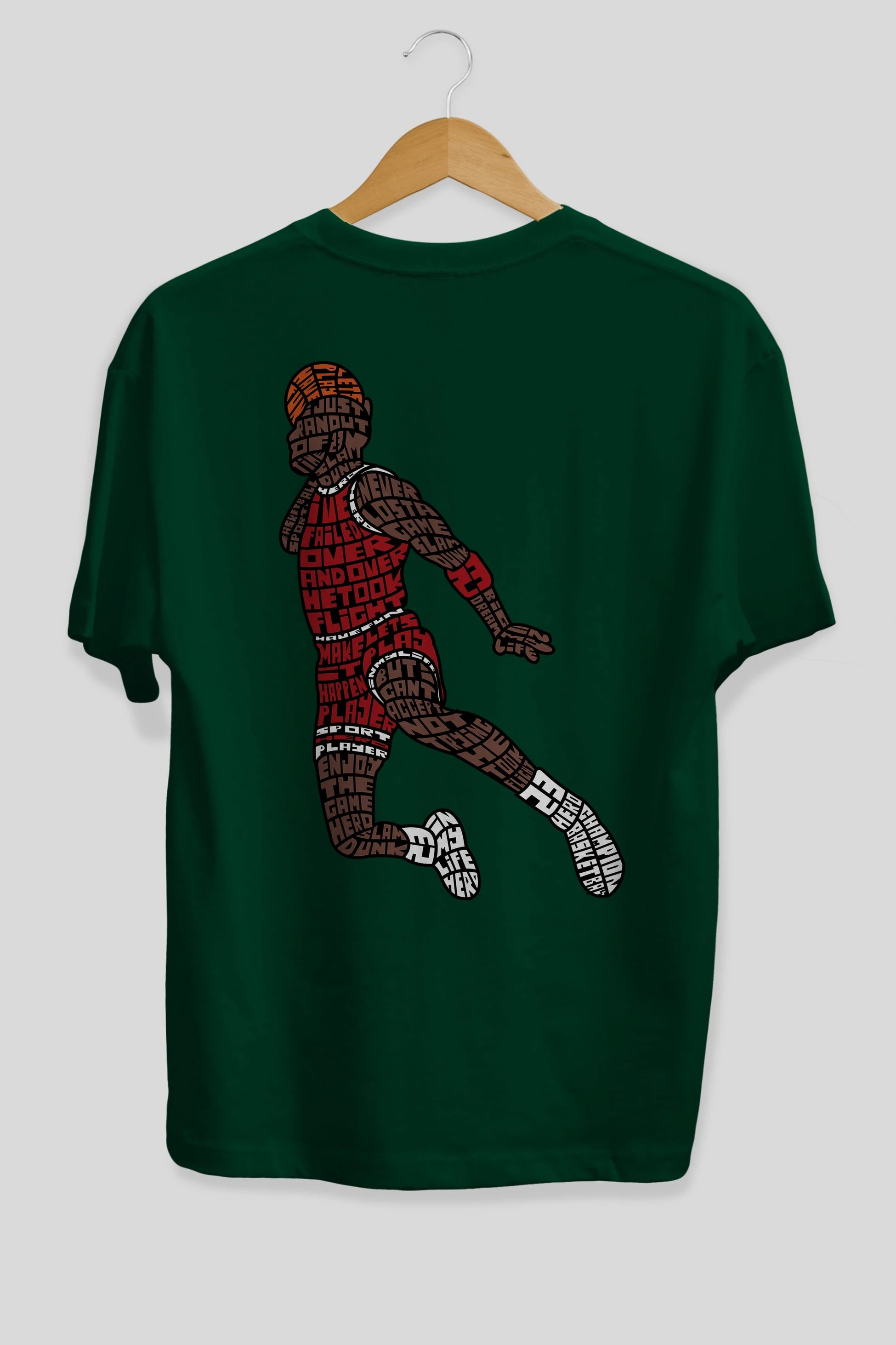 Slamdunk Arka Baskılı Oversize t-shirt %100 pamuk Erkek Kadın Unisex