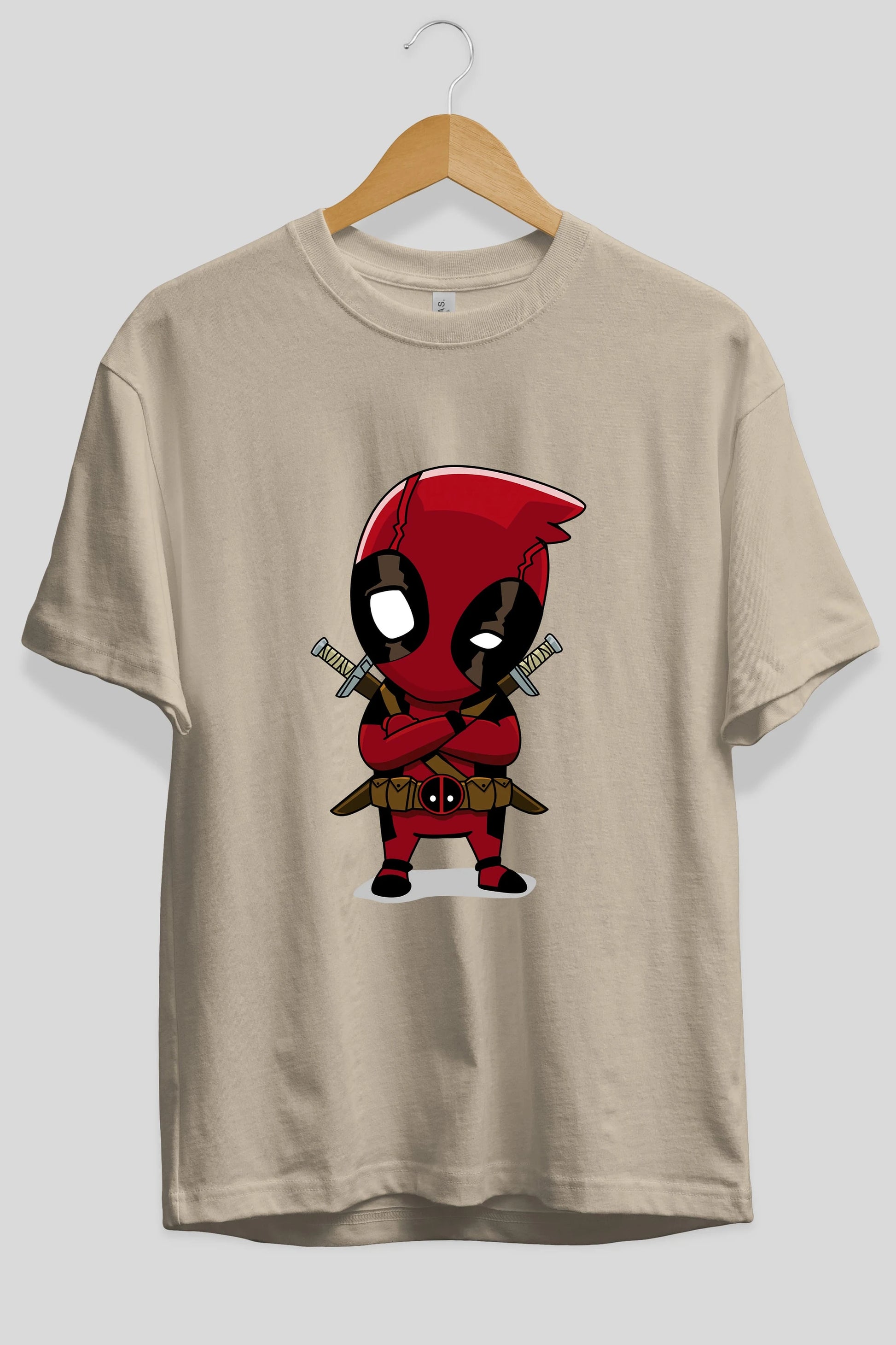Deadpool (19) Ön Baskılı Oversize t-shirt Erkek Kadın Unisex %100 Pamuk Bisiklet Yaka tişort