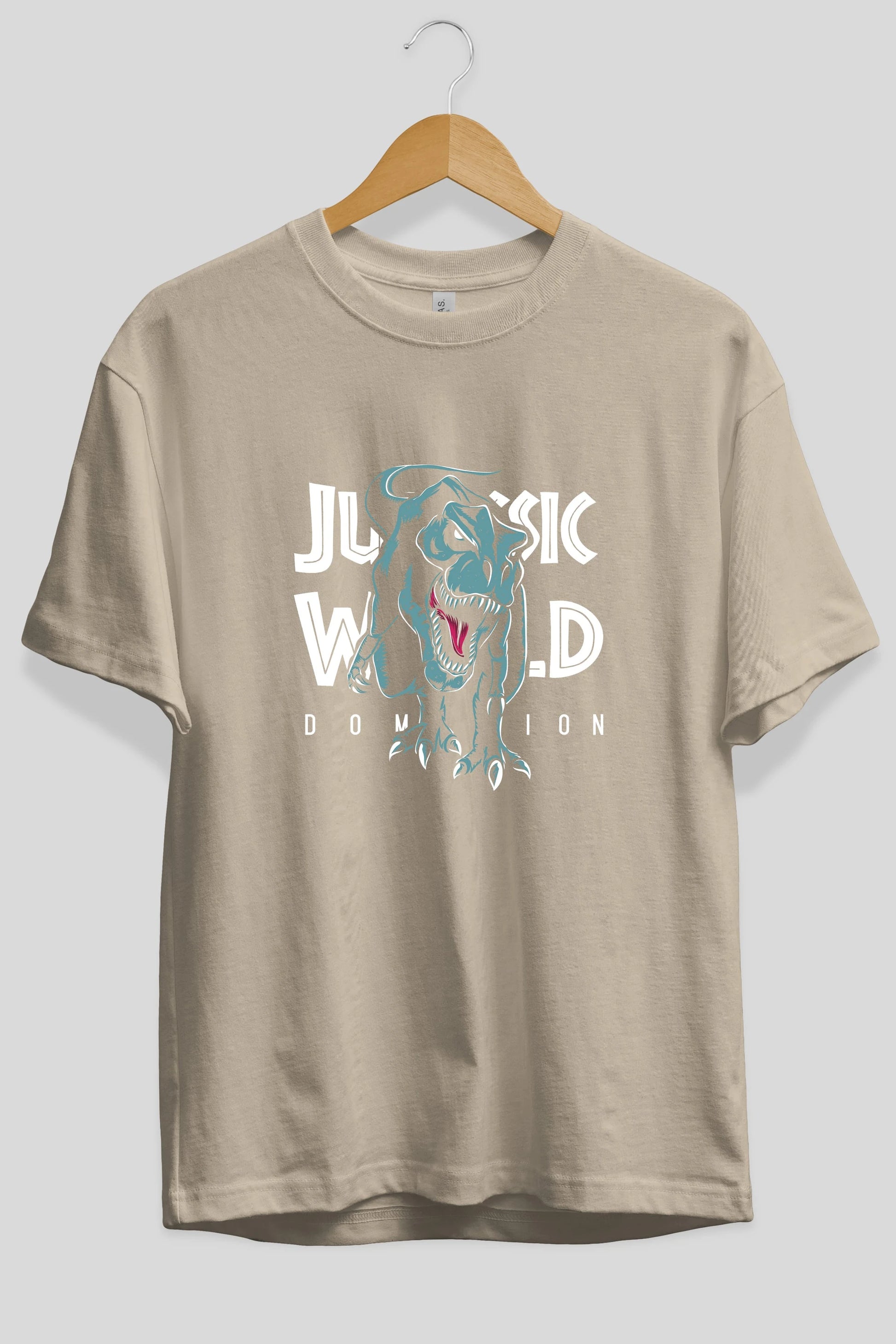 Jurassic Park (1) Ön Baskılı Oversize t-shirt Erkek Kadın Unisex %100 Pamuk Bisiklet Yaka tişort