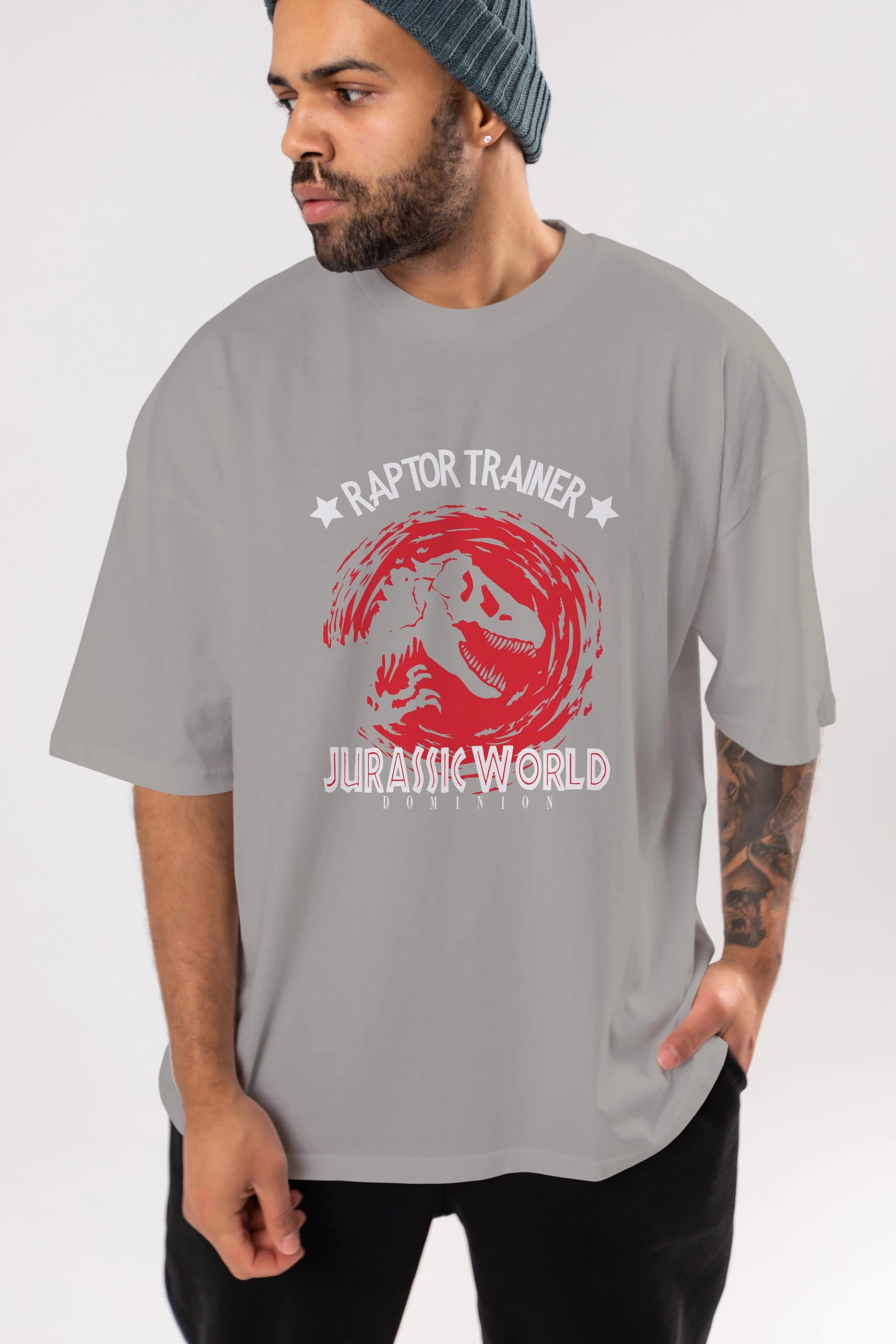 Jurassic Park (3) Ön Baskılı Oversize t-shirt Erkek Kadın Unisex %100 Pamuk Bisiklet Yaka tişort
