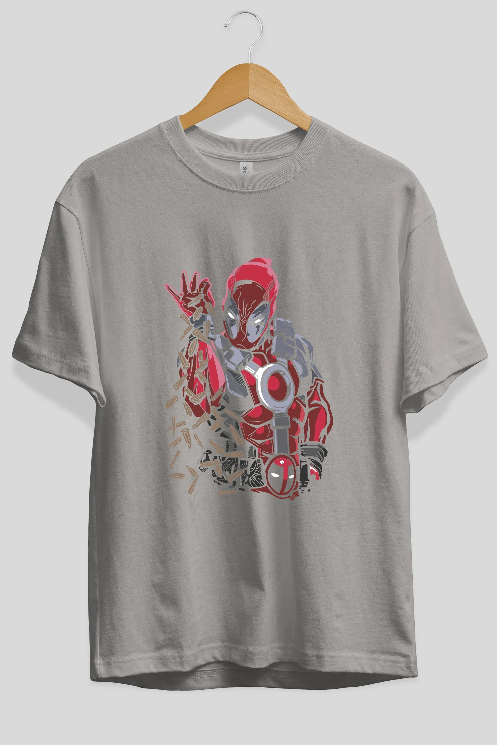 Deadpool (2) Ön Baskılı Oversize t-shirt Erkek Kadın Unisex %100 Pamuk Bisiklet Yaka tişort