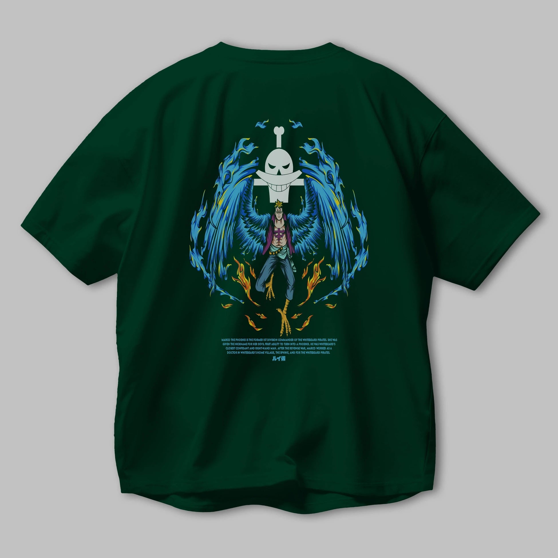 Marco Anime Arka Baskılı Oversize t-shirt Erkek Kadın Unisex