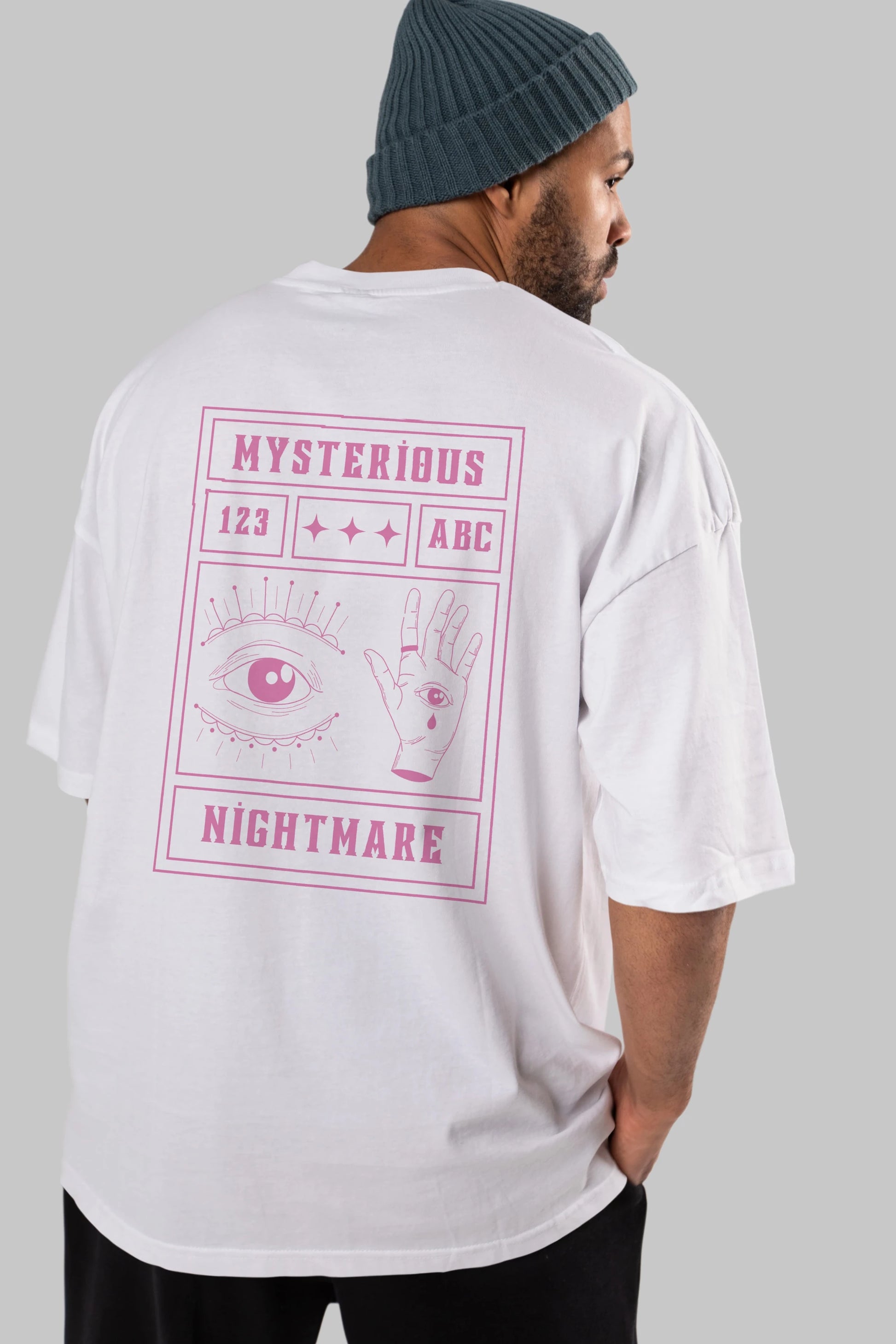Mysterious Nightmare Arka Baskılı Oversize t-shirt Erkek Kadın Unisex