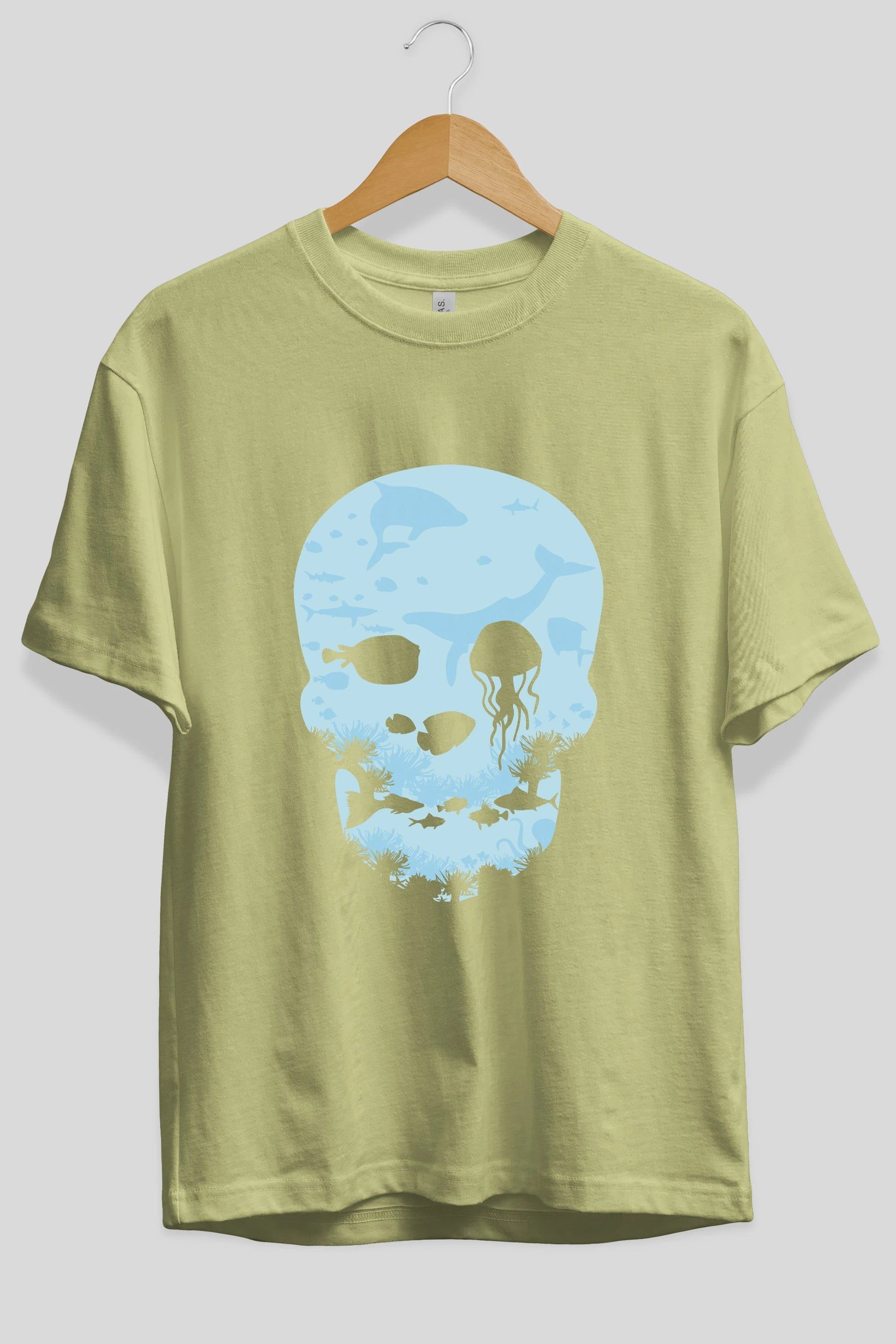 Dead Sea Ön Baskılı Oversize t-shirt %100 pamuk Erkek Kadın Unisex