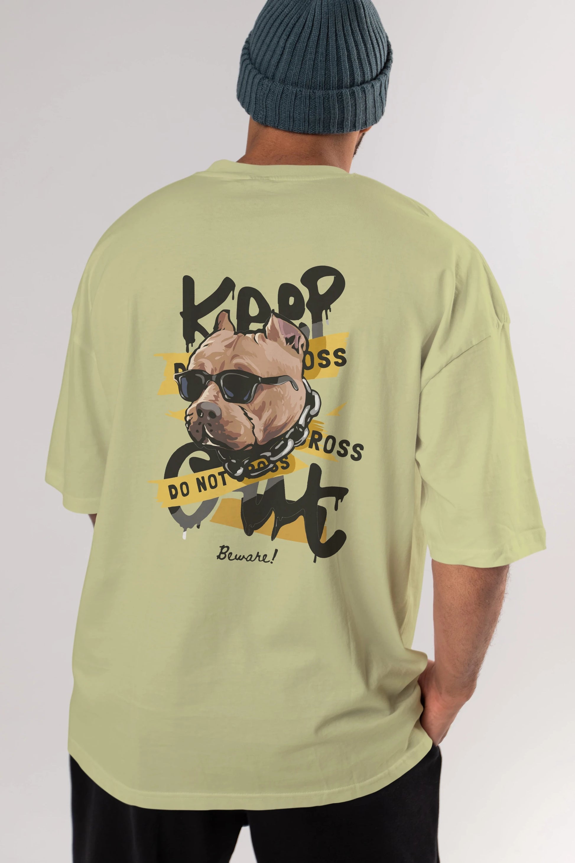 Teddy Bear Keep Arka Baskılı Oversize t-shirt Erkek Kadın Unisex %100 Pamuk