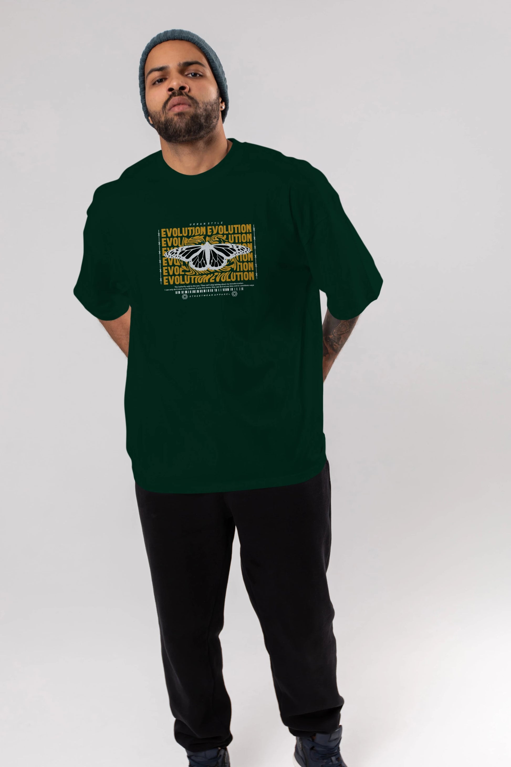 Evolution Urban Style Ön Baskılı Oversize t-shirt Erkek Kadın Unisex