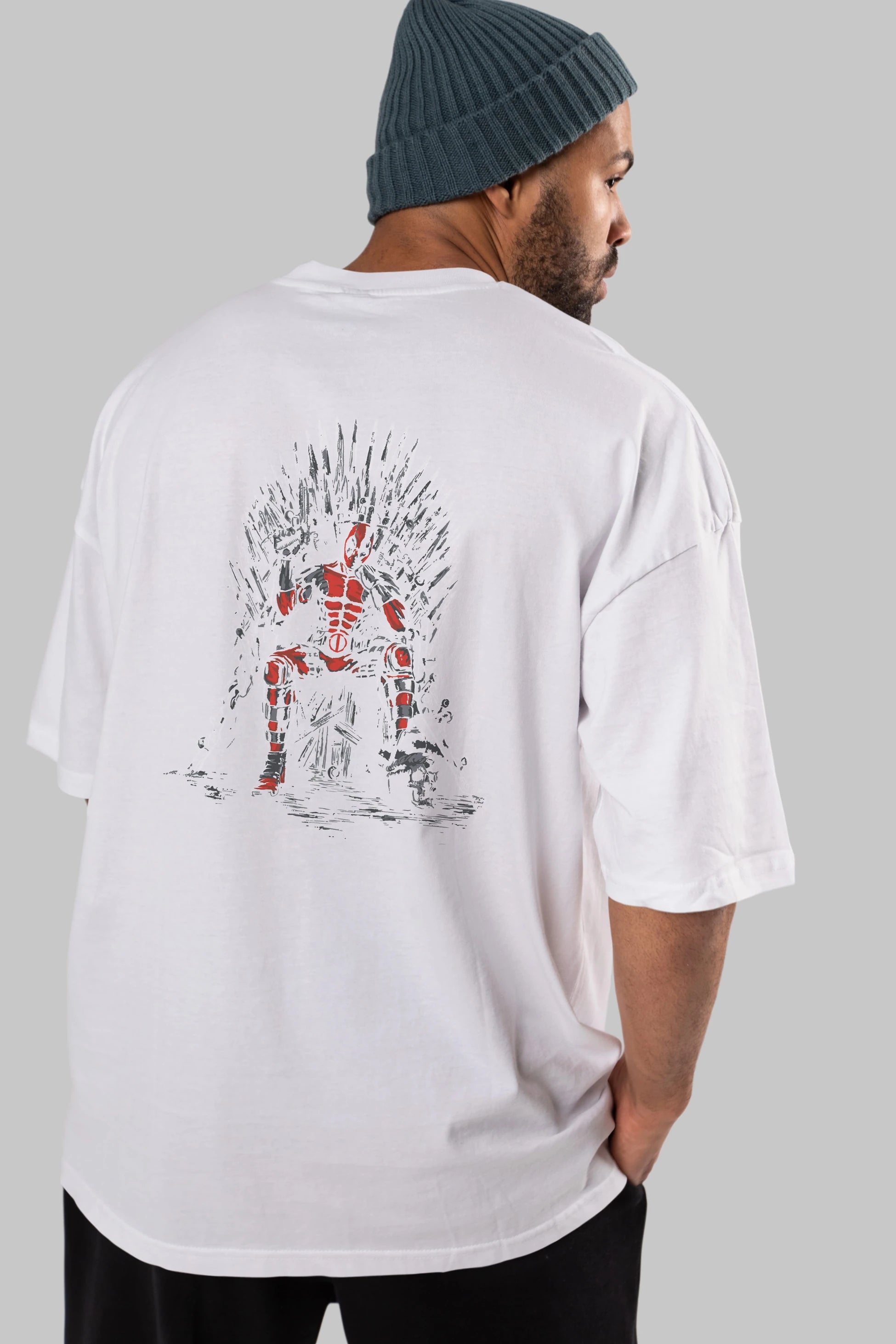 Deadpool (6) Arka Baskılı Oversize t-shirt Erkek Kadın Unisex %100 Pamuk Bisiklet Yaka tişort