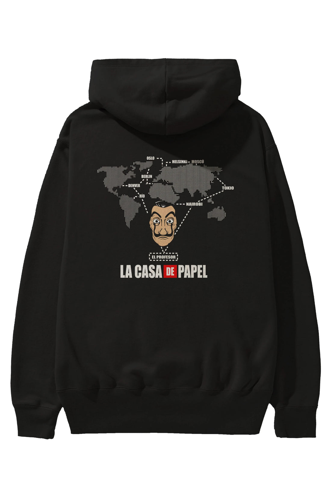 La Casa De Papel Arka Baskılı Hoodie Oversize Kapüşonlu Sweatshirt Erkek Kadın Unisex