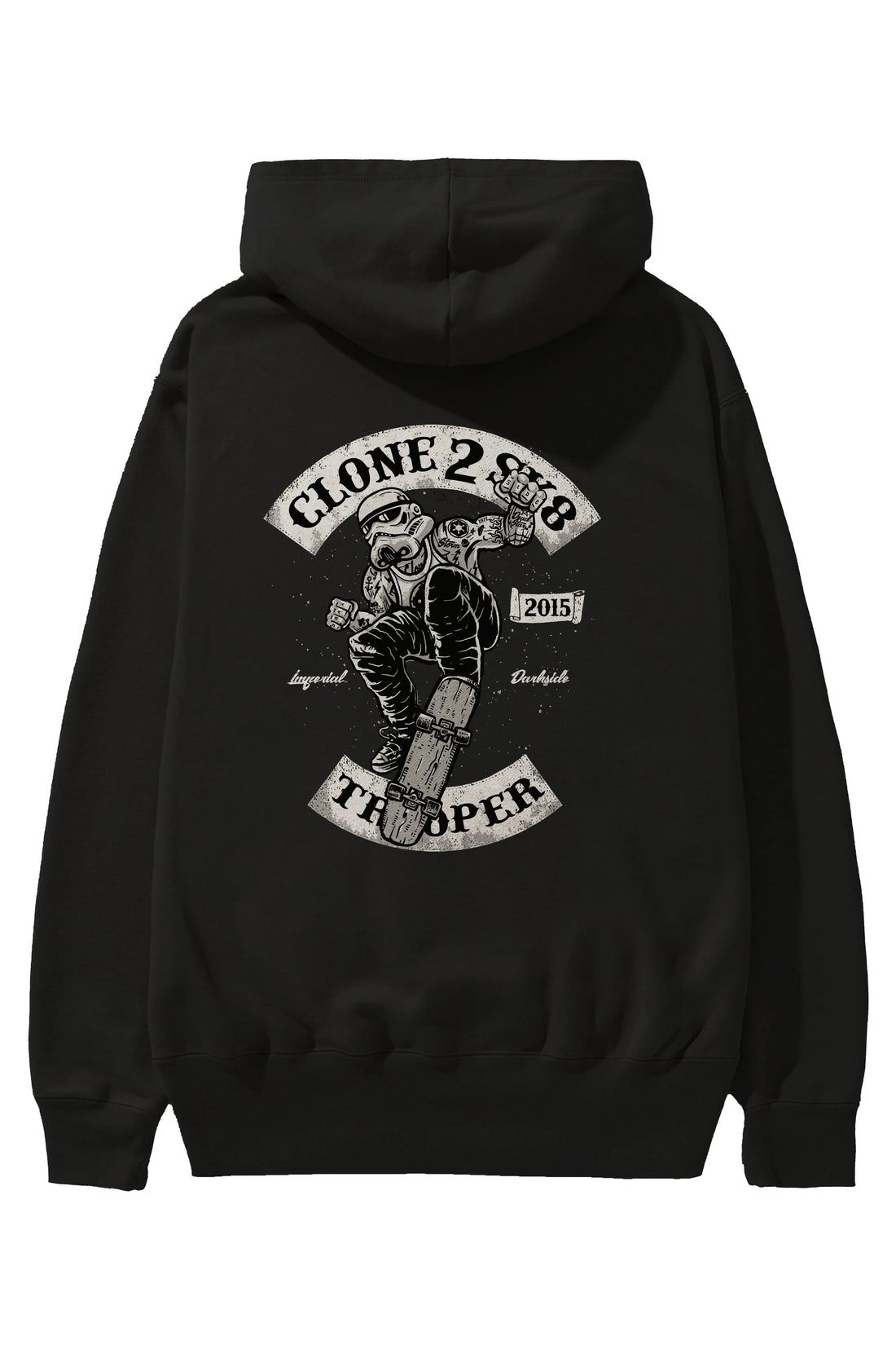 Clone 2 Sk8 Arka Baskılı Hoodie Oversize Kapüşonlu Sweatshirt Erkek Kadın Unisex