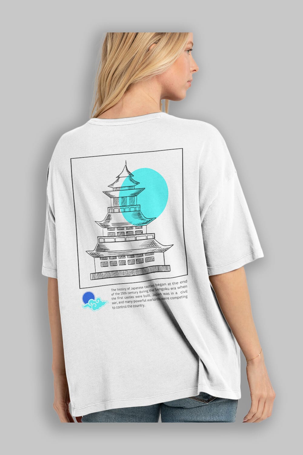Japan Streetwear Arka Baskılı Oversize t-shirt Erkek Kadın Unisex