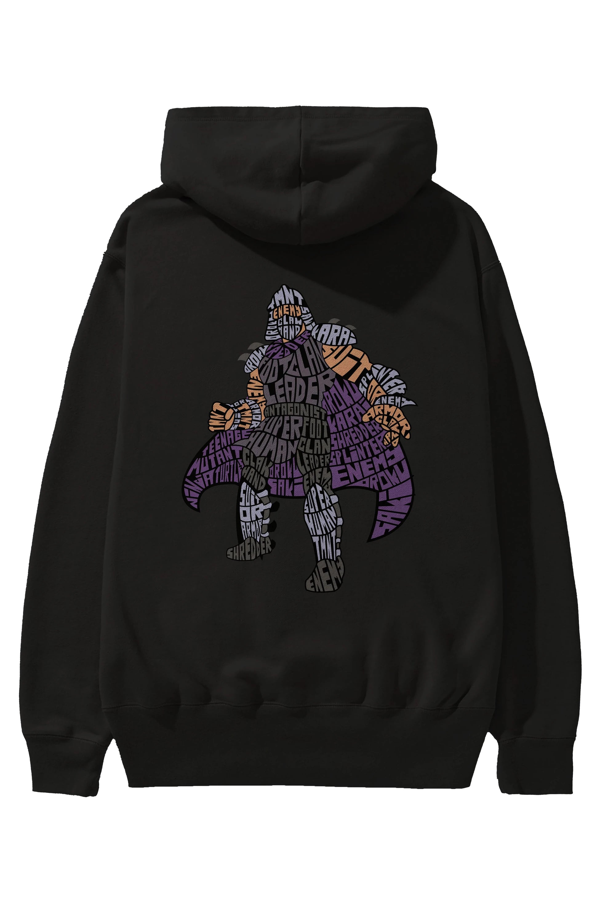 Foot Clan Leader Arka Baskılı Hoodie Oversize Kapüşonlu Sweatshirt Erkek Kadın Unisex