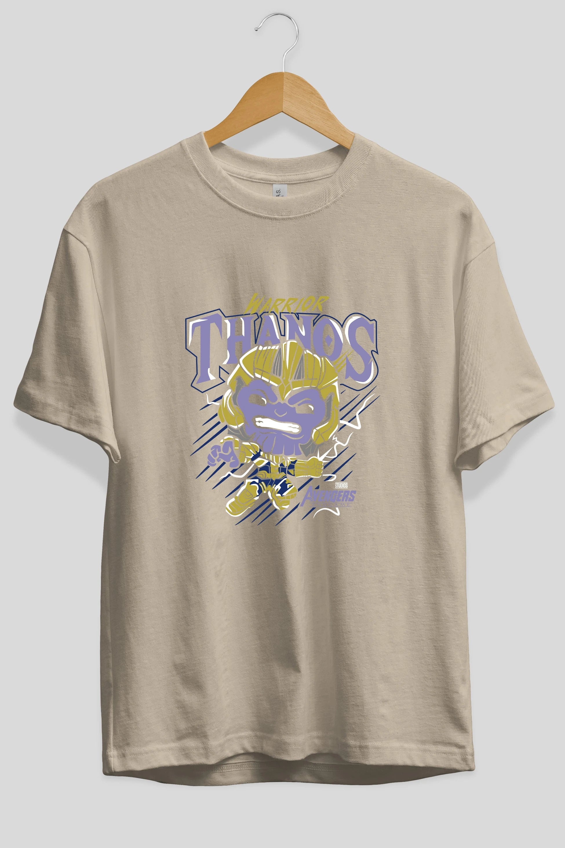Thanos (2) Ön Baskılı Oversize t-shirt Erkek Kadın Unisex %100 Pamuk Bisiklet Yaka tişort