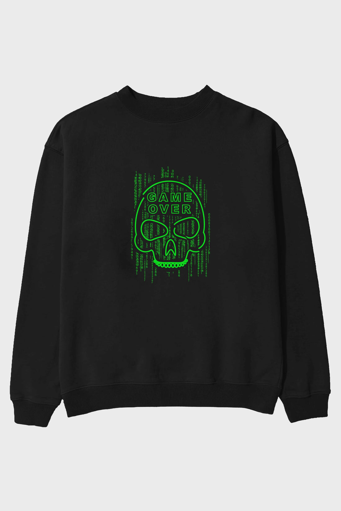 Game Over Ön Baskılı Oversize Sweatshirt Erkek Kadın Unisex