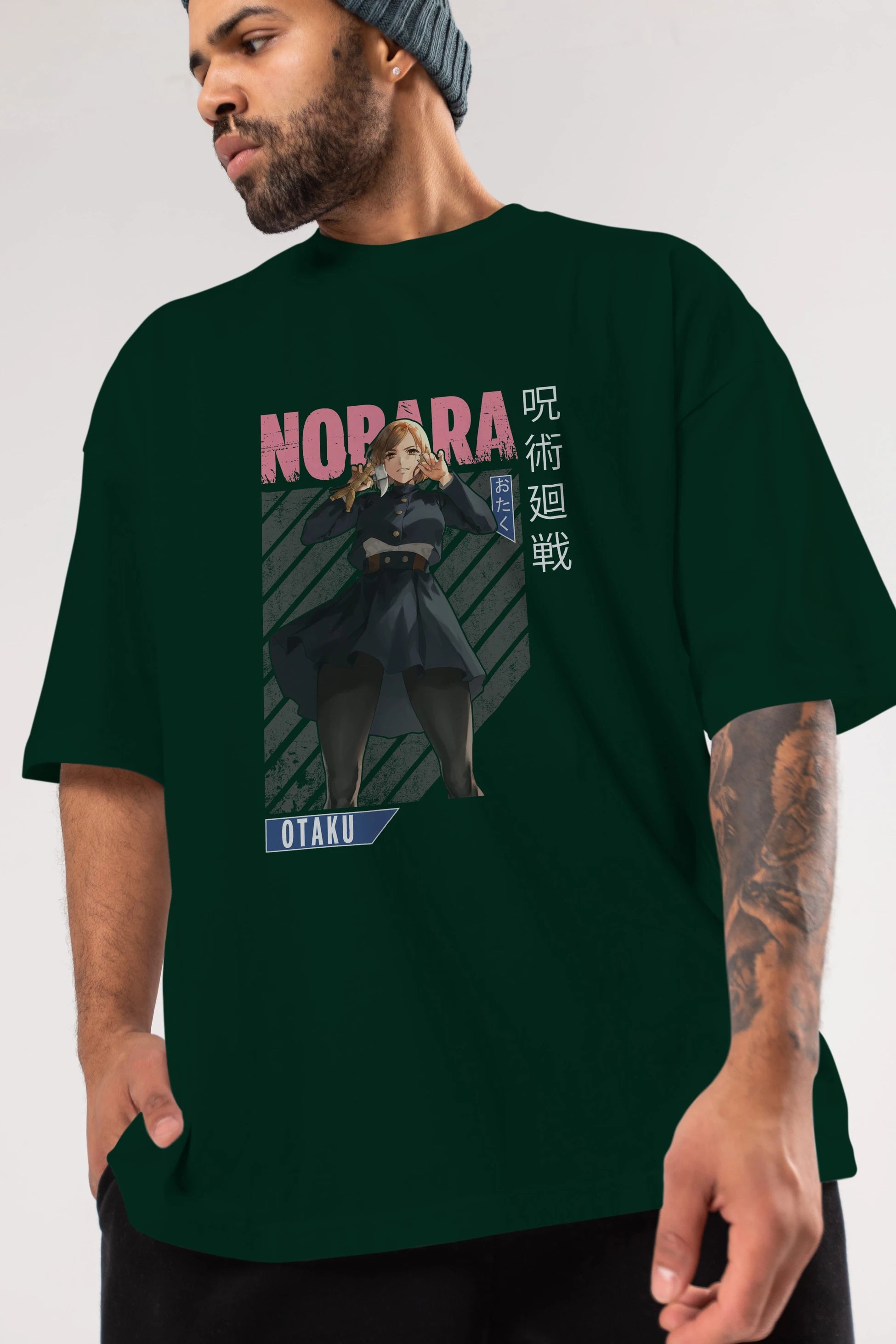 Nobara Kugisaki 4 Anime Ön Baskılı Oversize t-shirt %100 pamuk Erkek Kadın Unisex