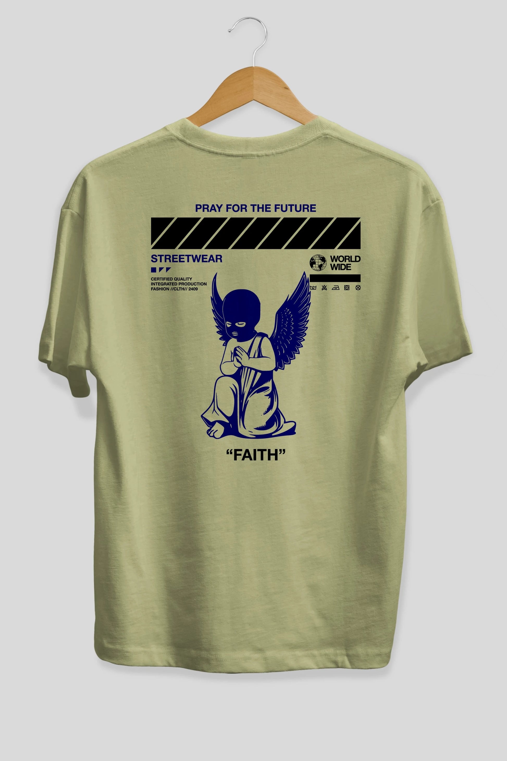 Pray for The Future Arka Baskılı Oversize t-shirt Erkek Kadın Unisex